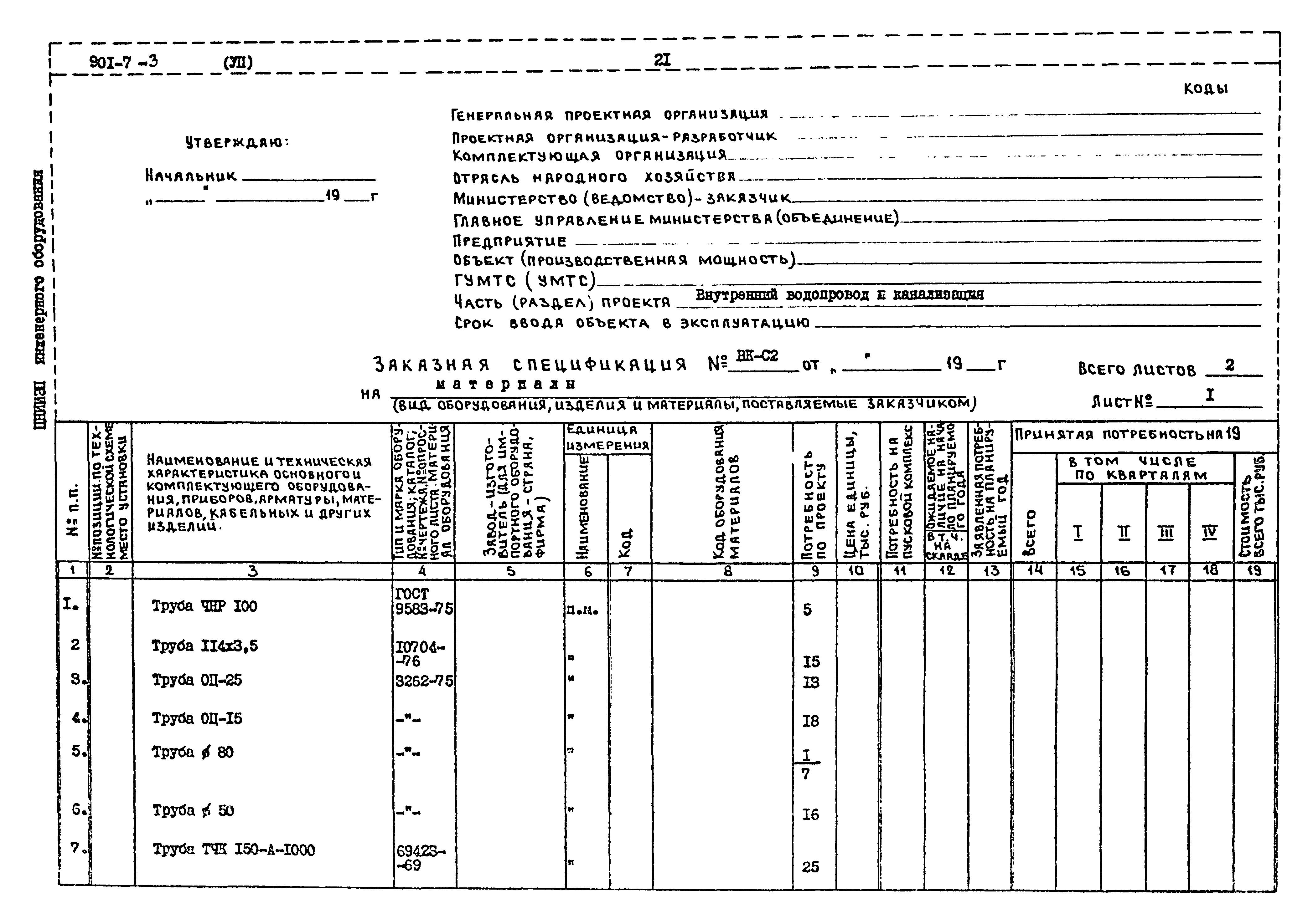 Типовой проект 901-7-3