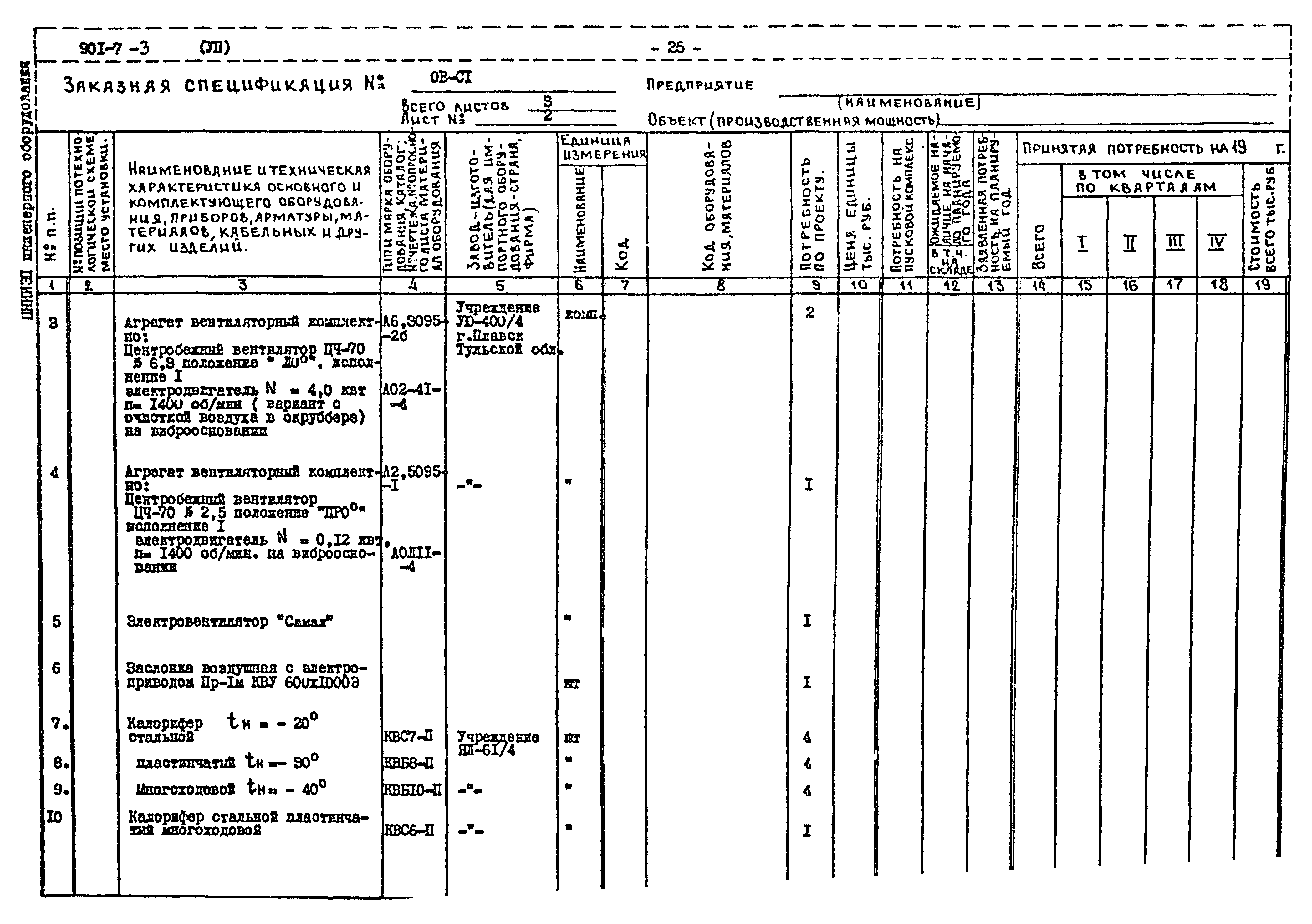 Типовой проект 901-7-3