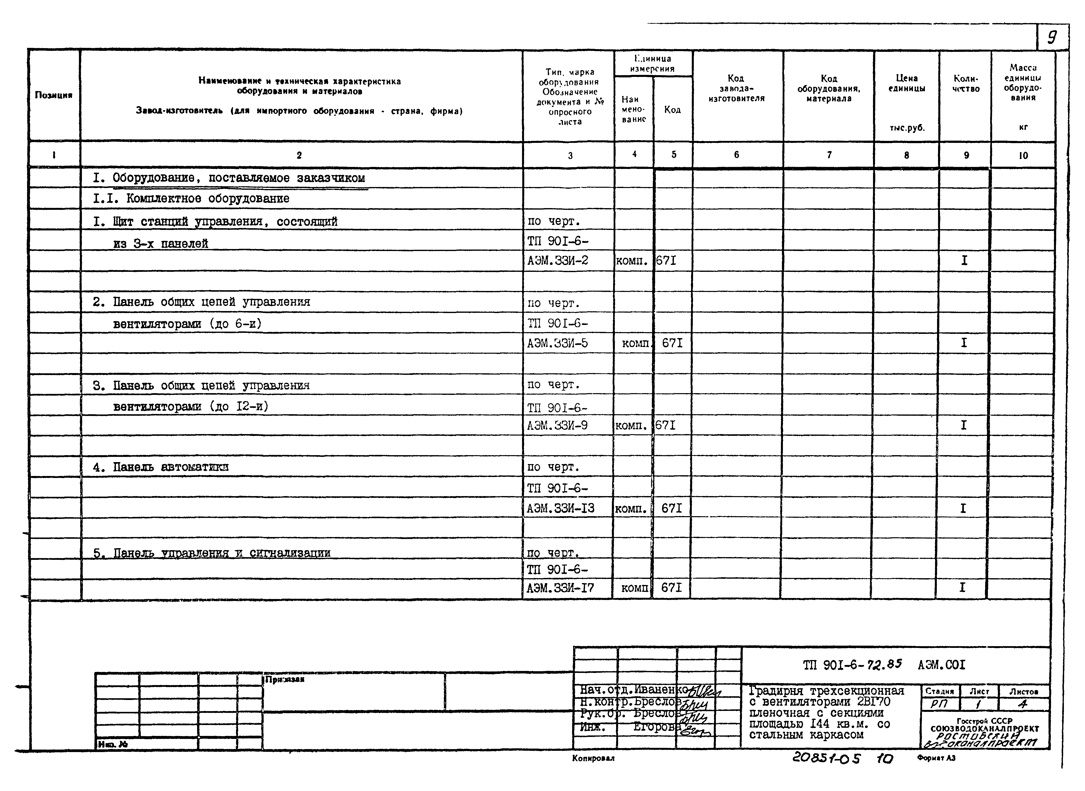 Типовой проект 901-6-72.85