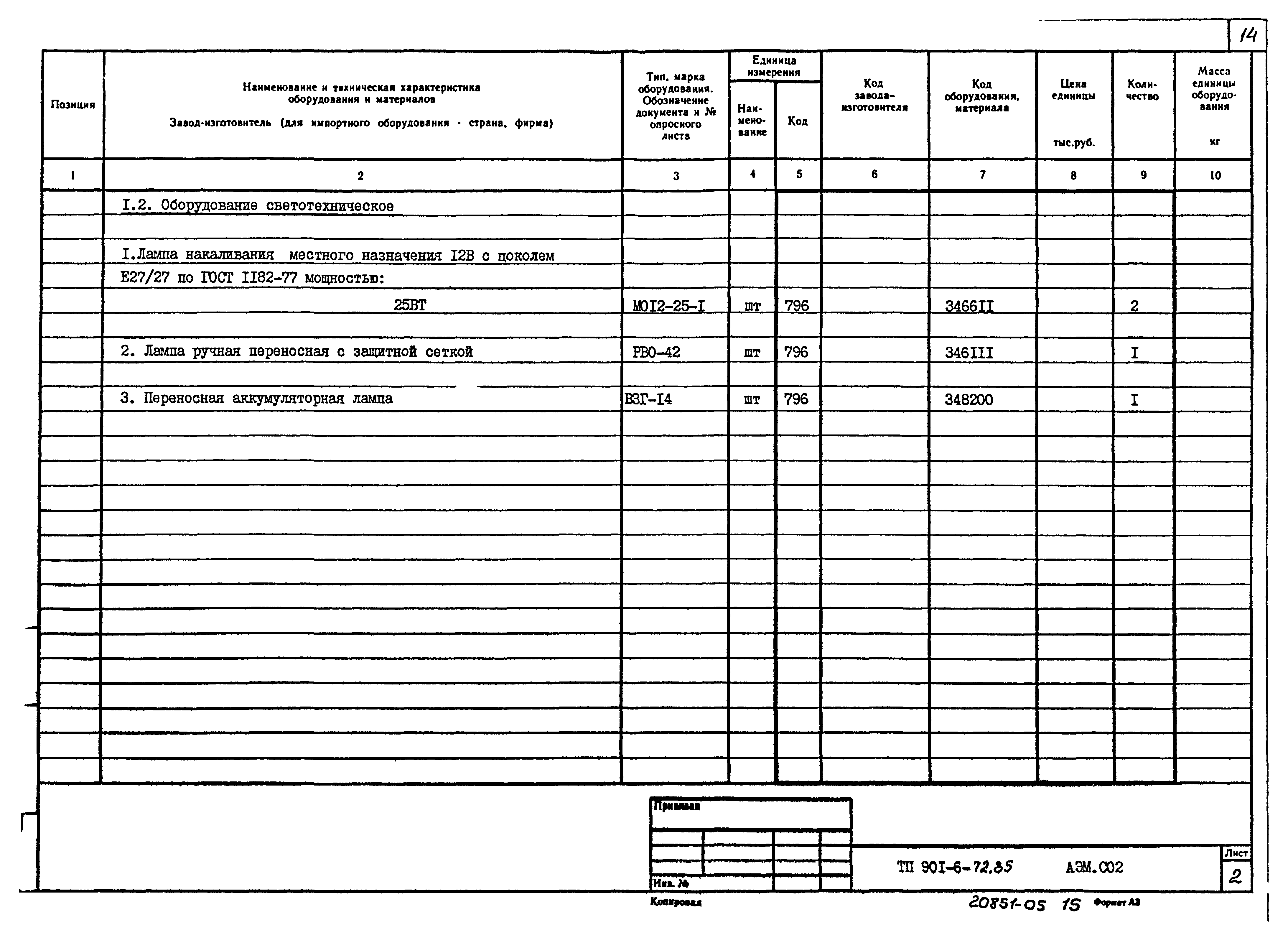 Типовой проект 901-6-72.85
