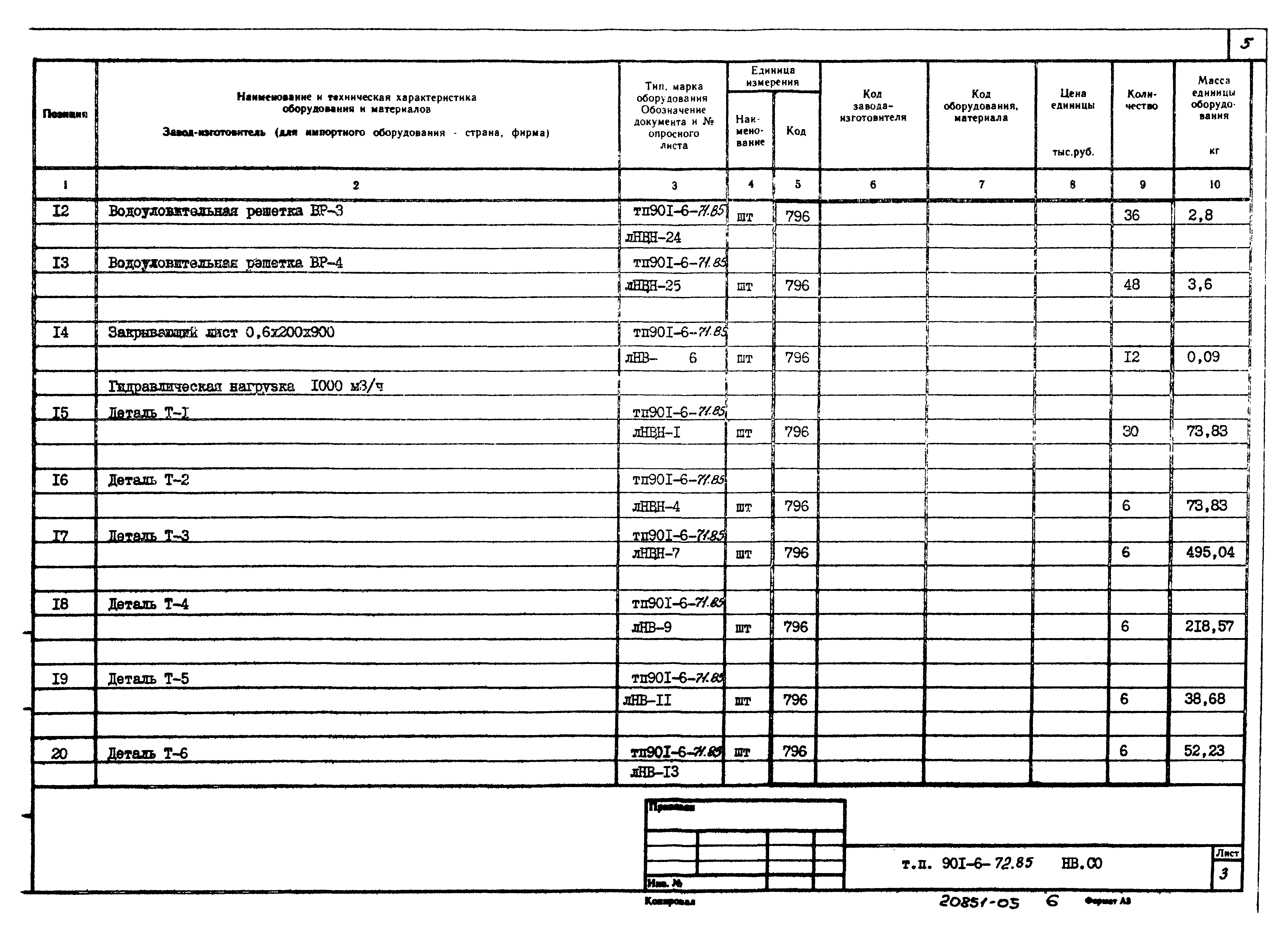 Типовой проект 901-6-72.85