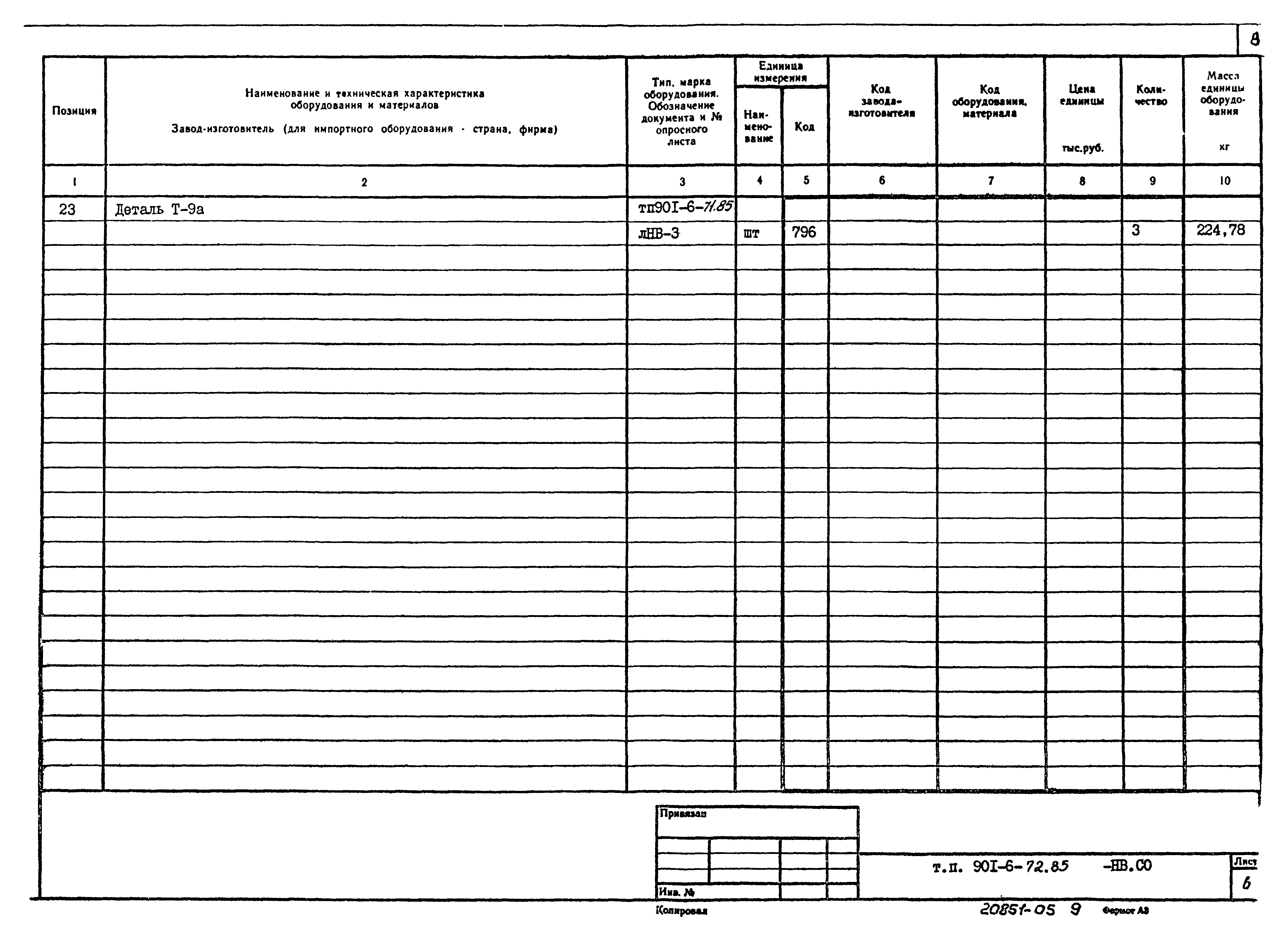 Типовой проект 901-6-72.85