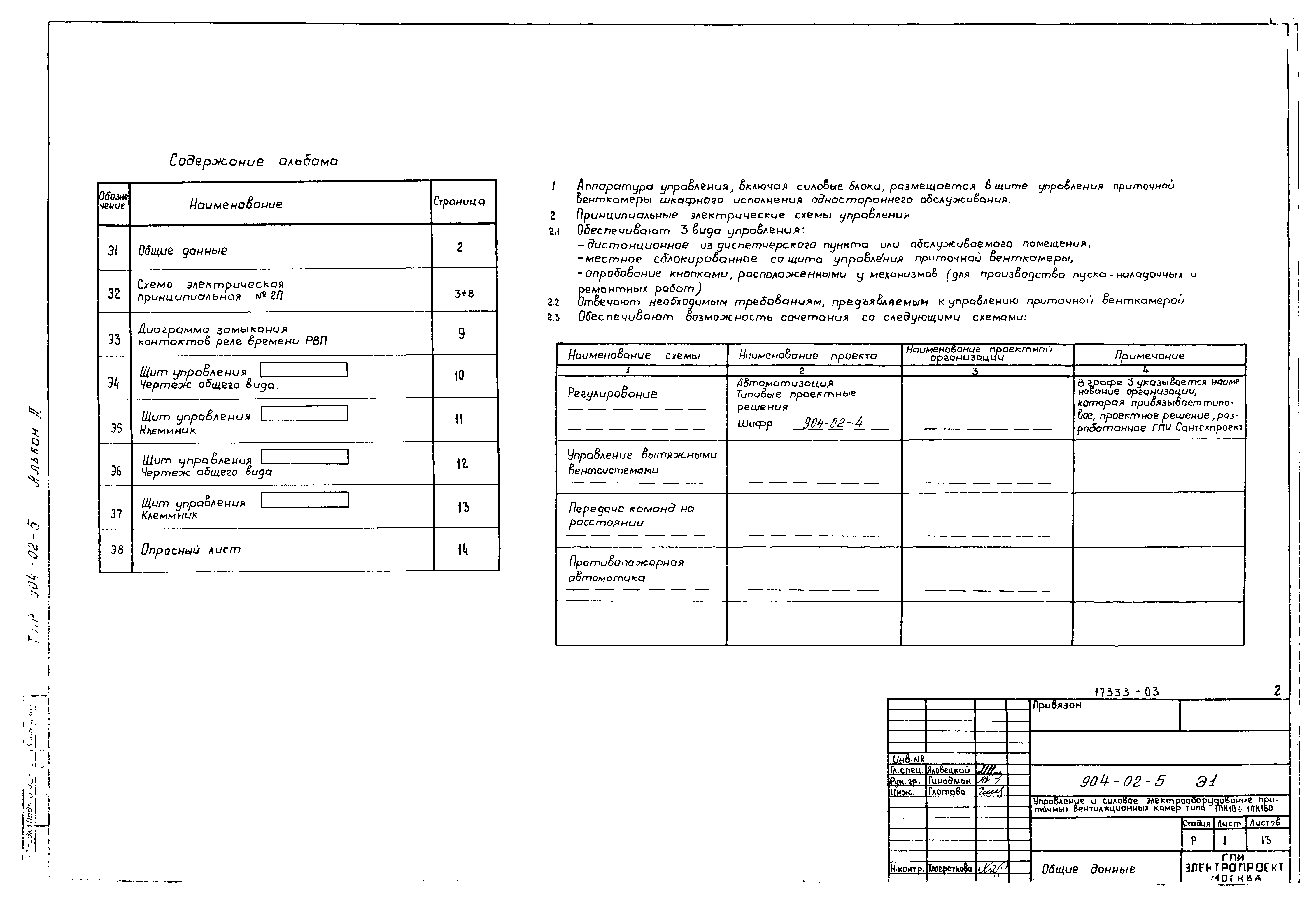 Типовые проектные решения 904-02-5