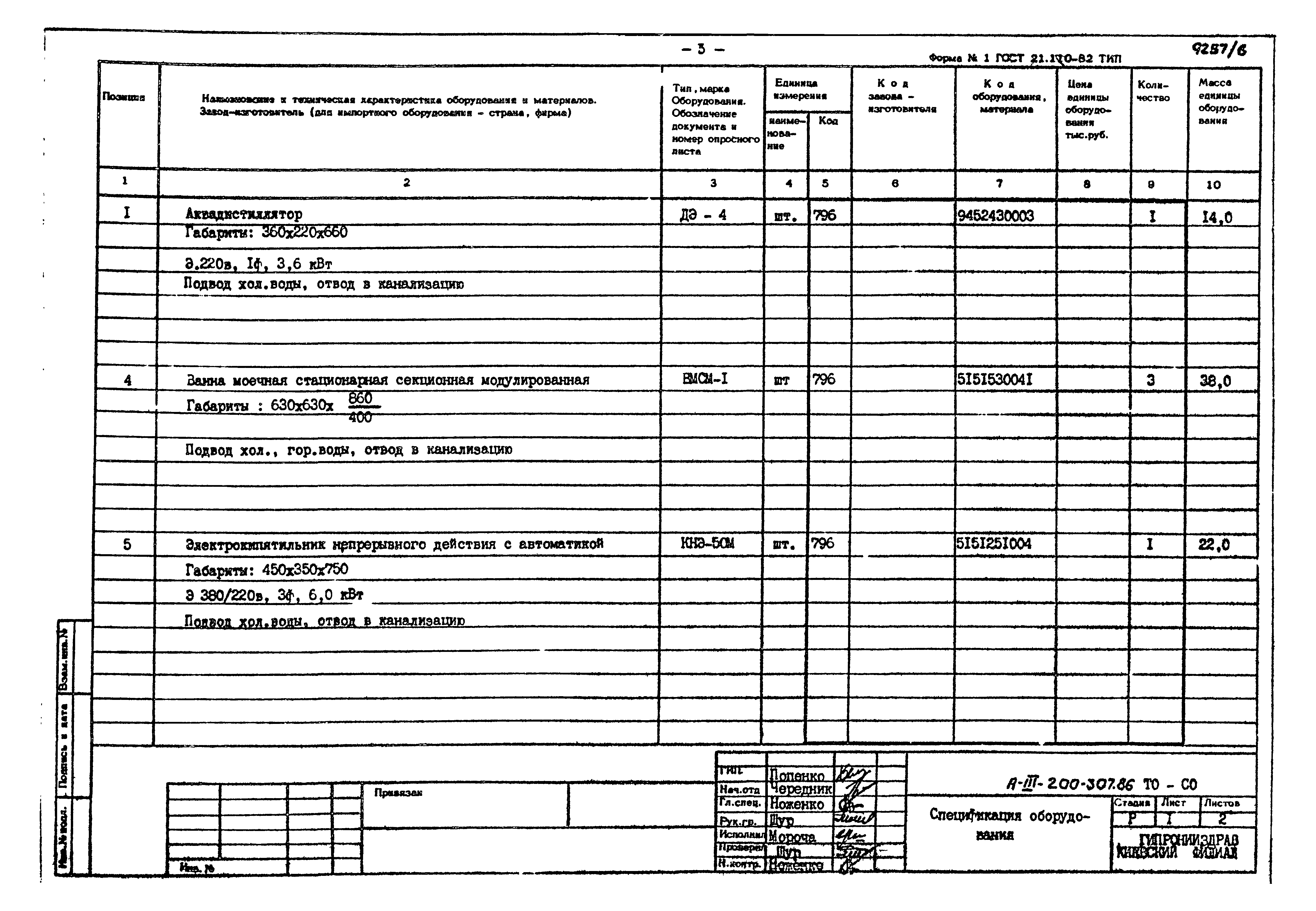 Типовой проект А-III-200-307.86