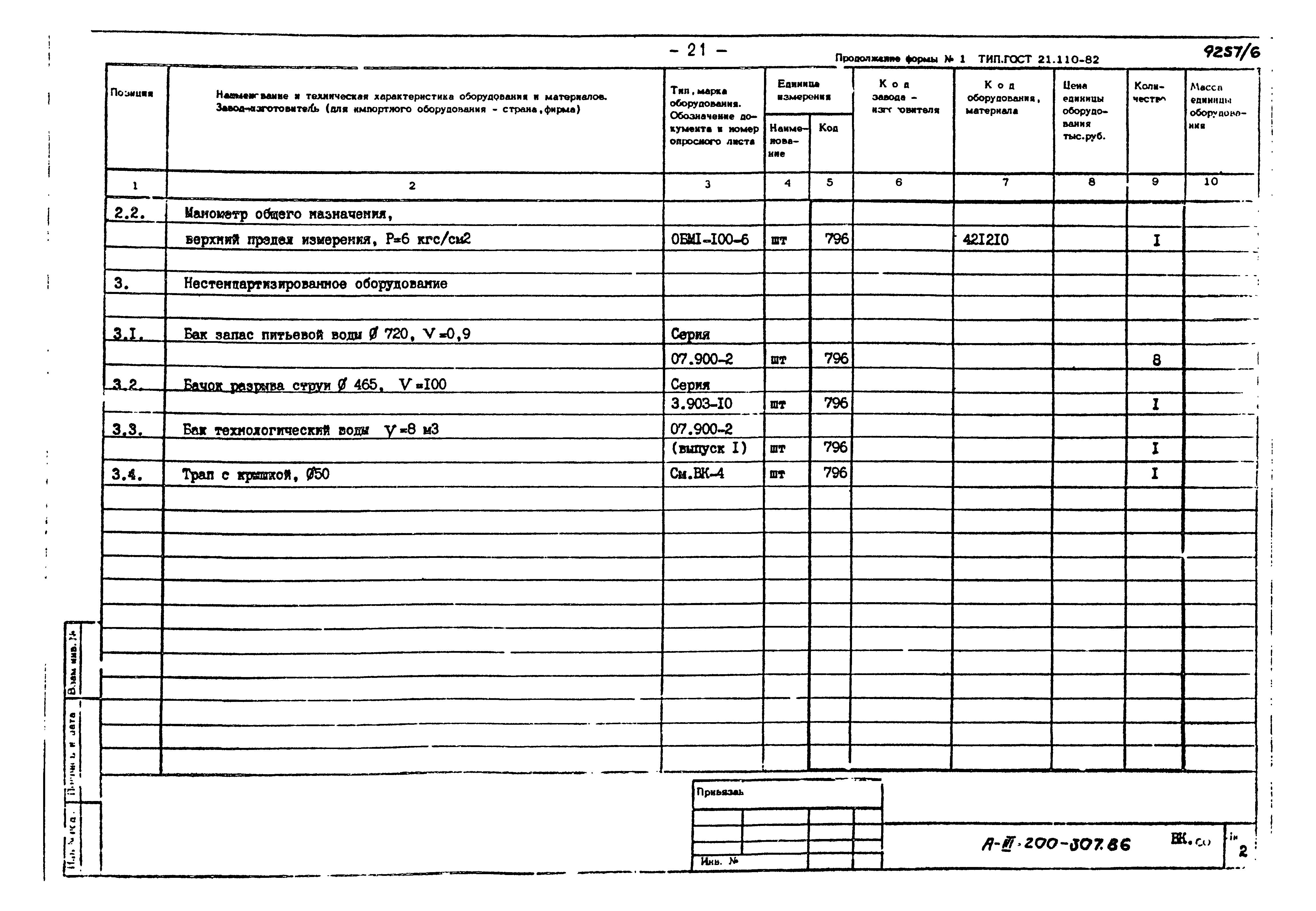 Типовой проект А-III-200-307.86