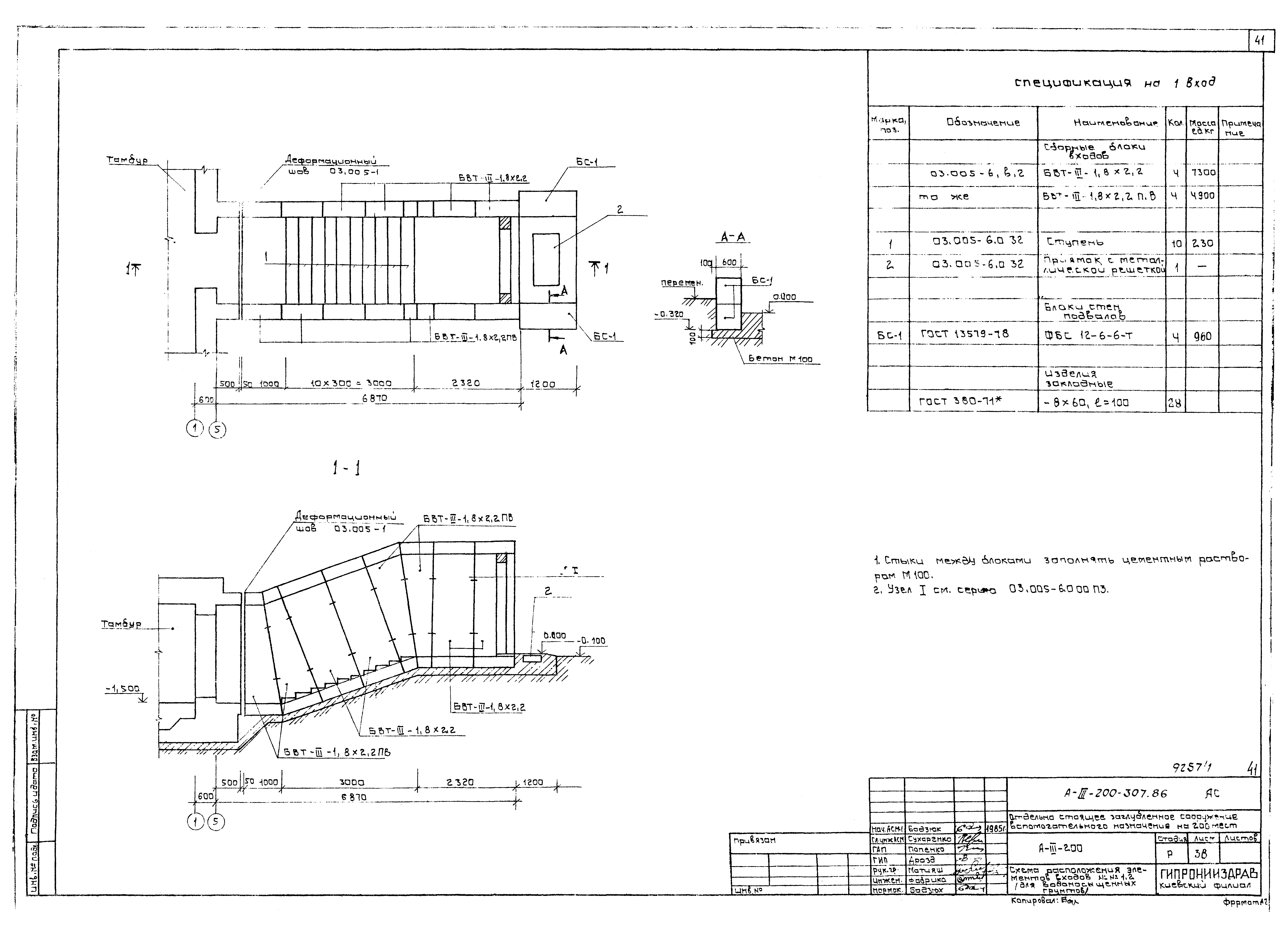 Типовой проект А-III-200-307.86