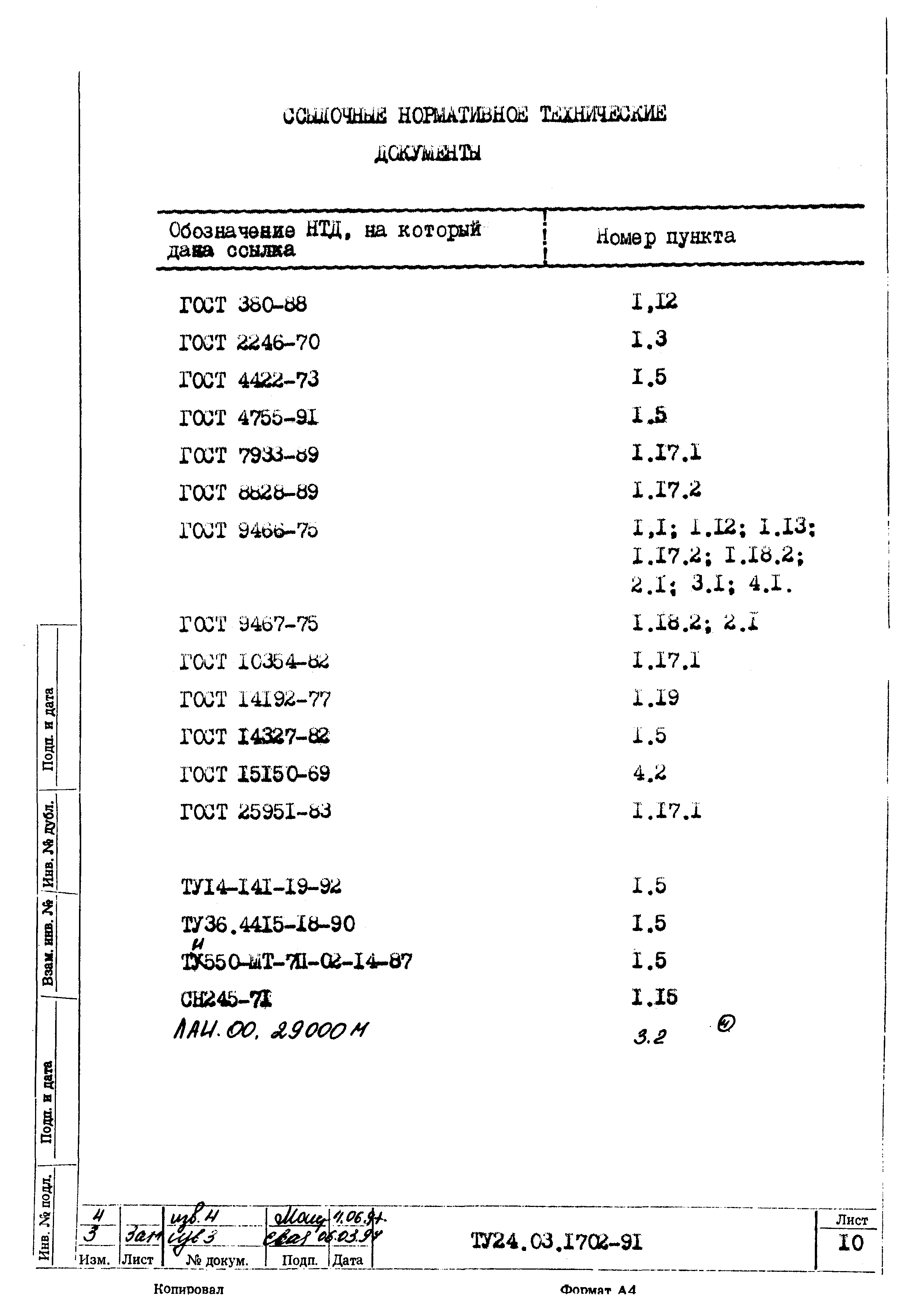 ТУ 24.08.1702-91