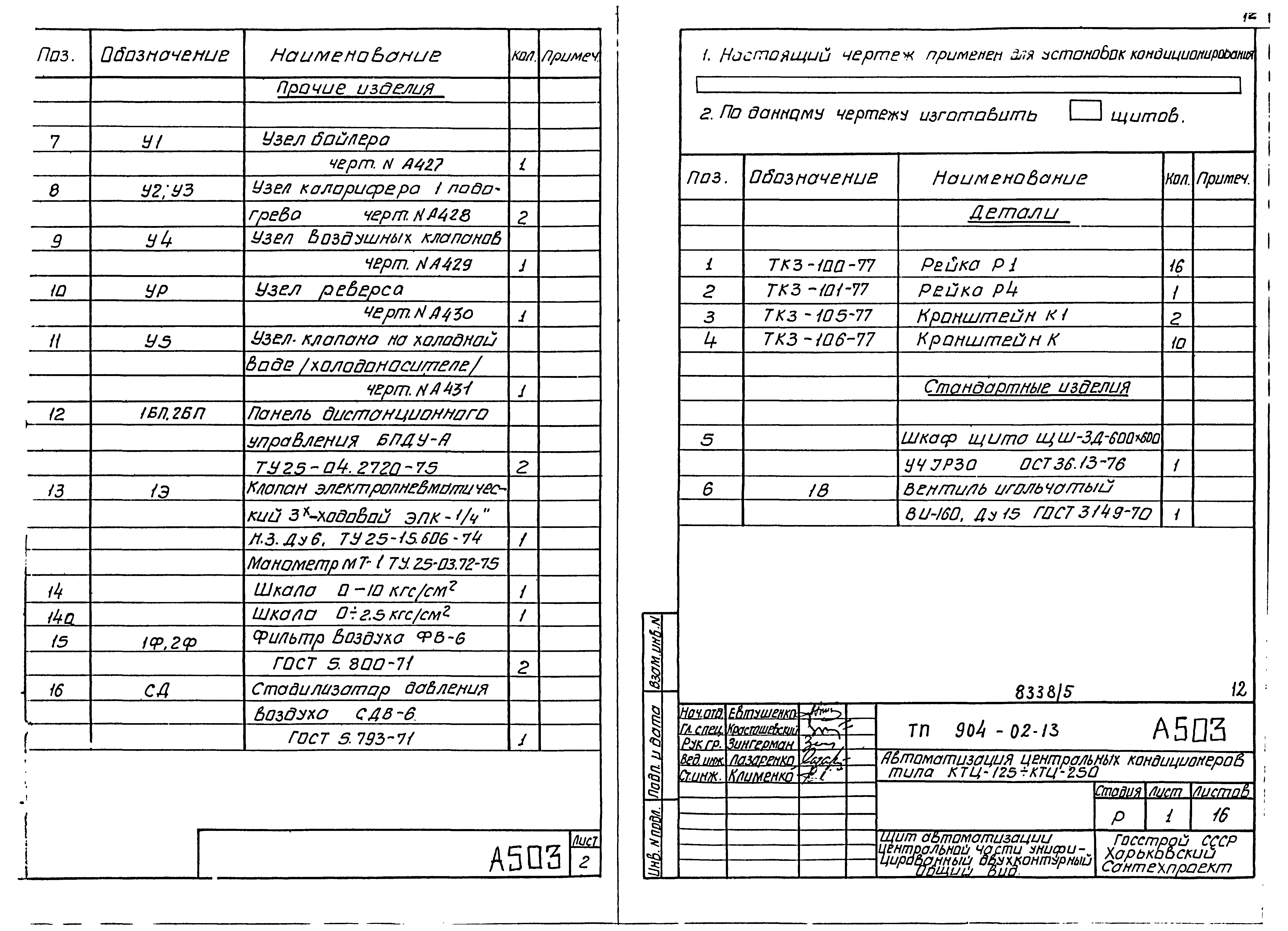Типовые проектные решения 904-02-13