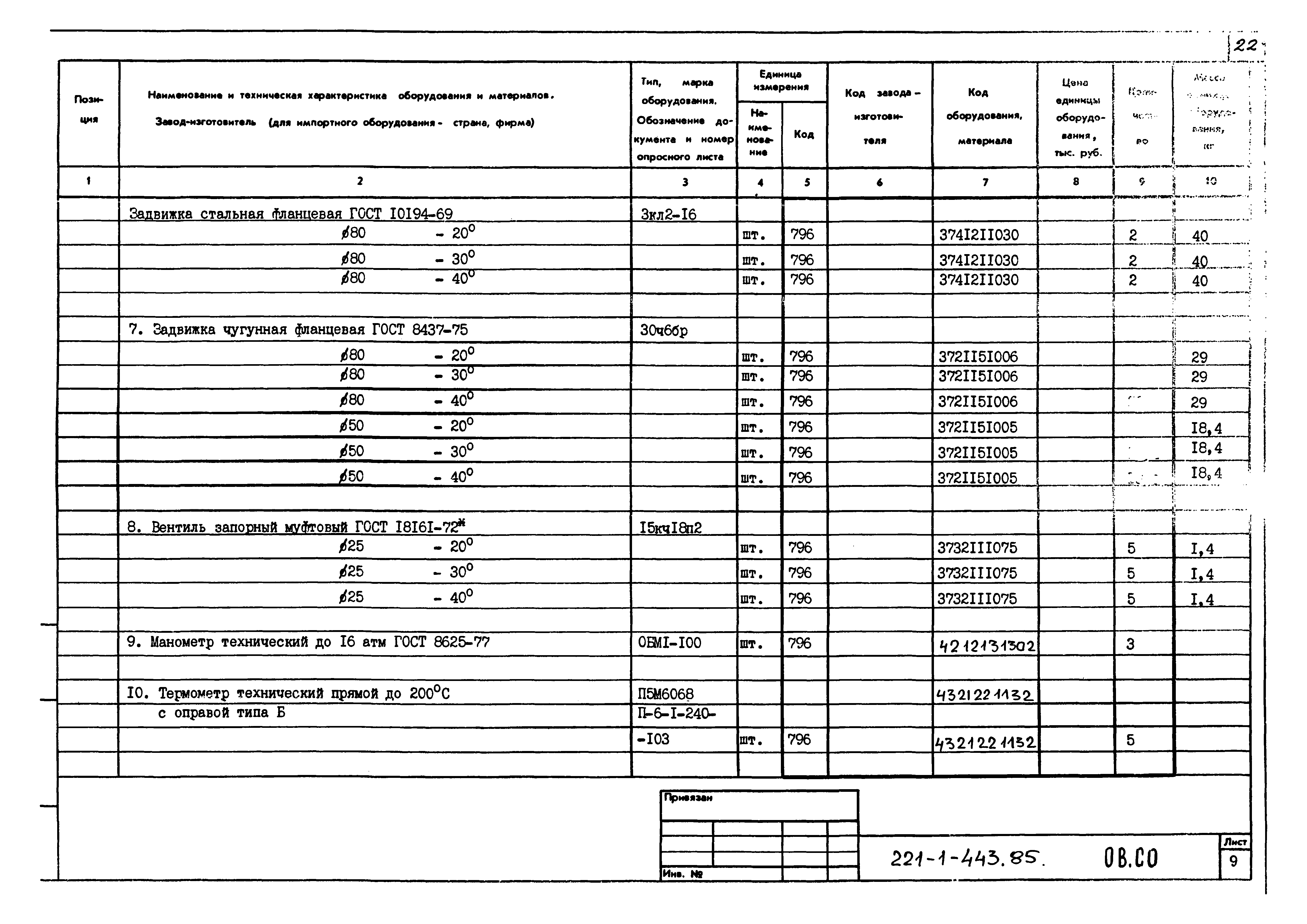 Типовой проект 221-1-443.85