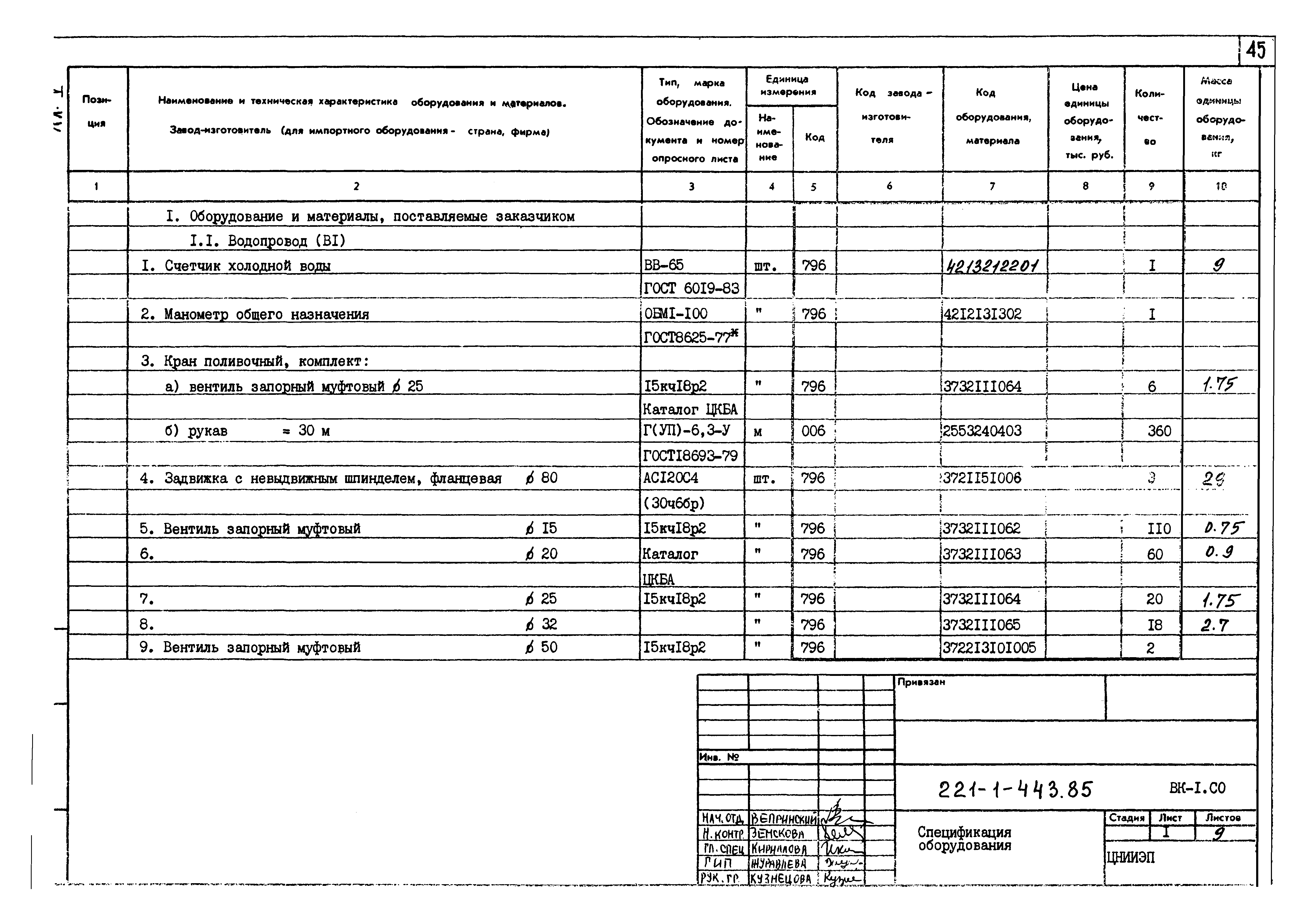 Типовой проект 221-1-443.85