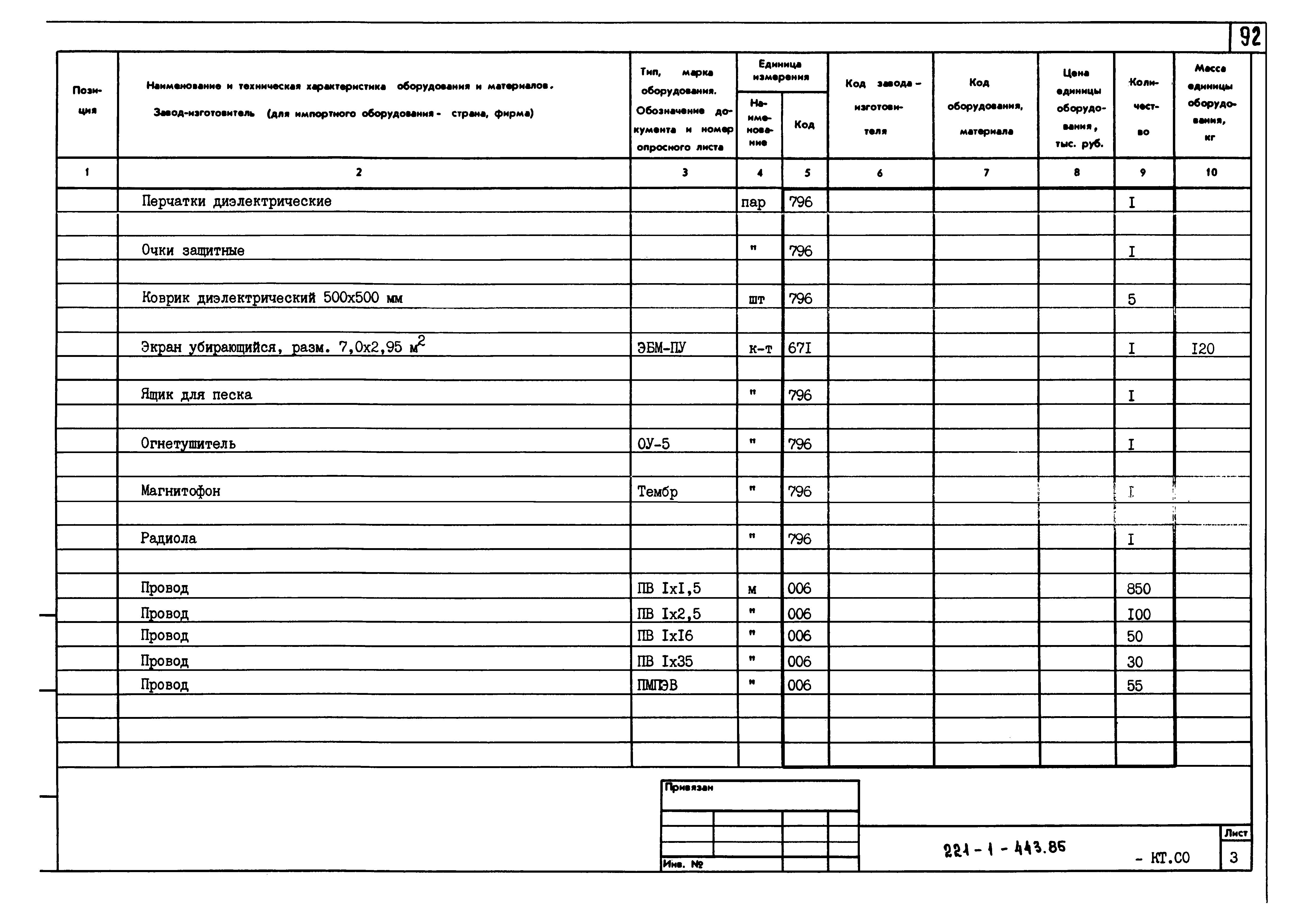 Типовой проект 221-1-443.85