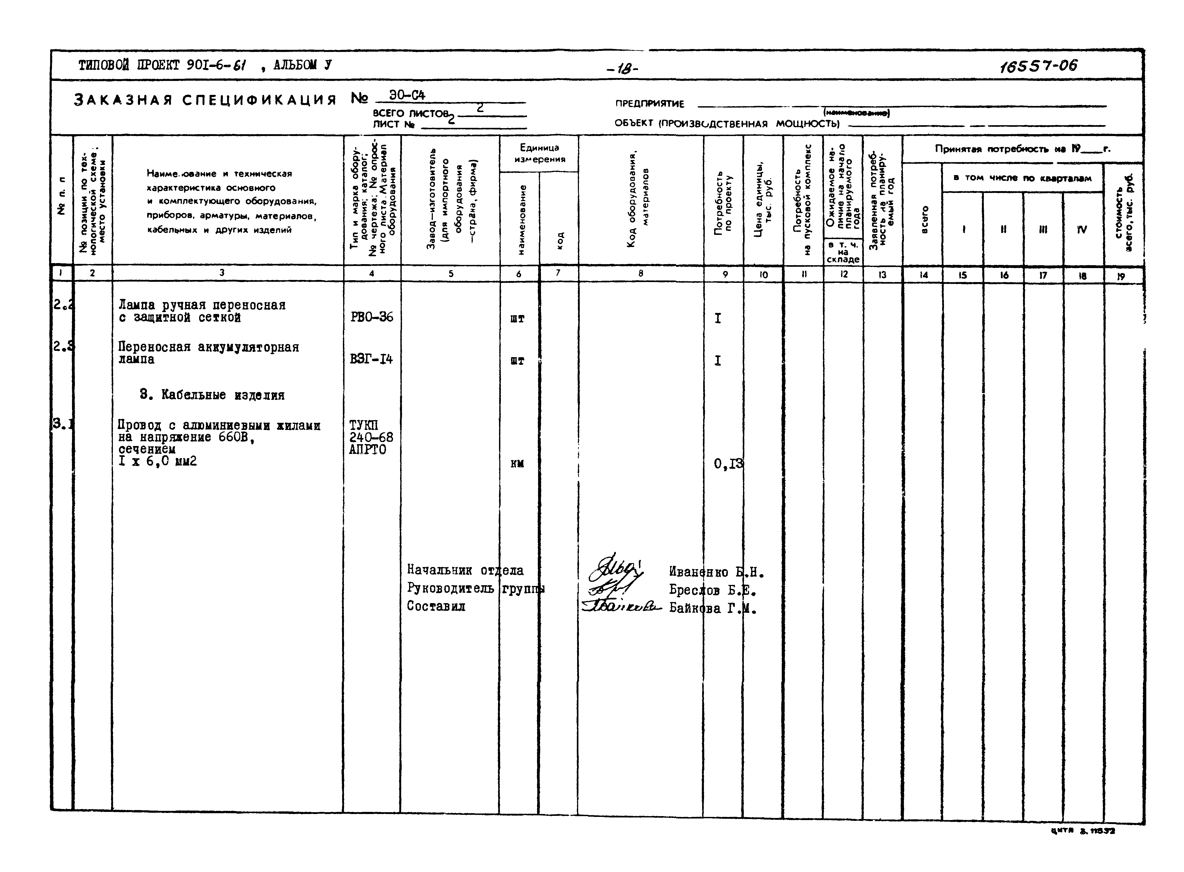 Типовой проект 901-6-61