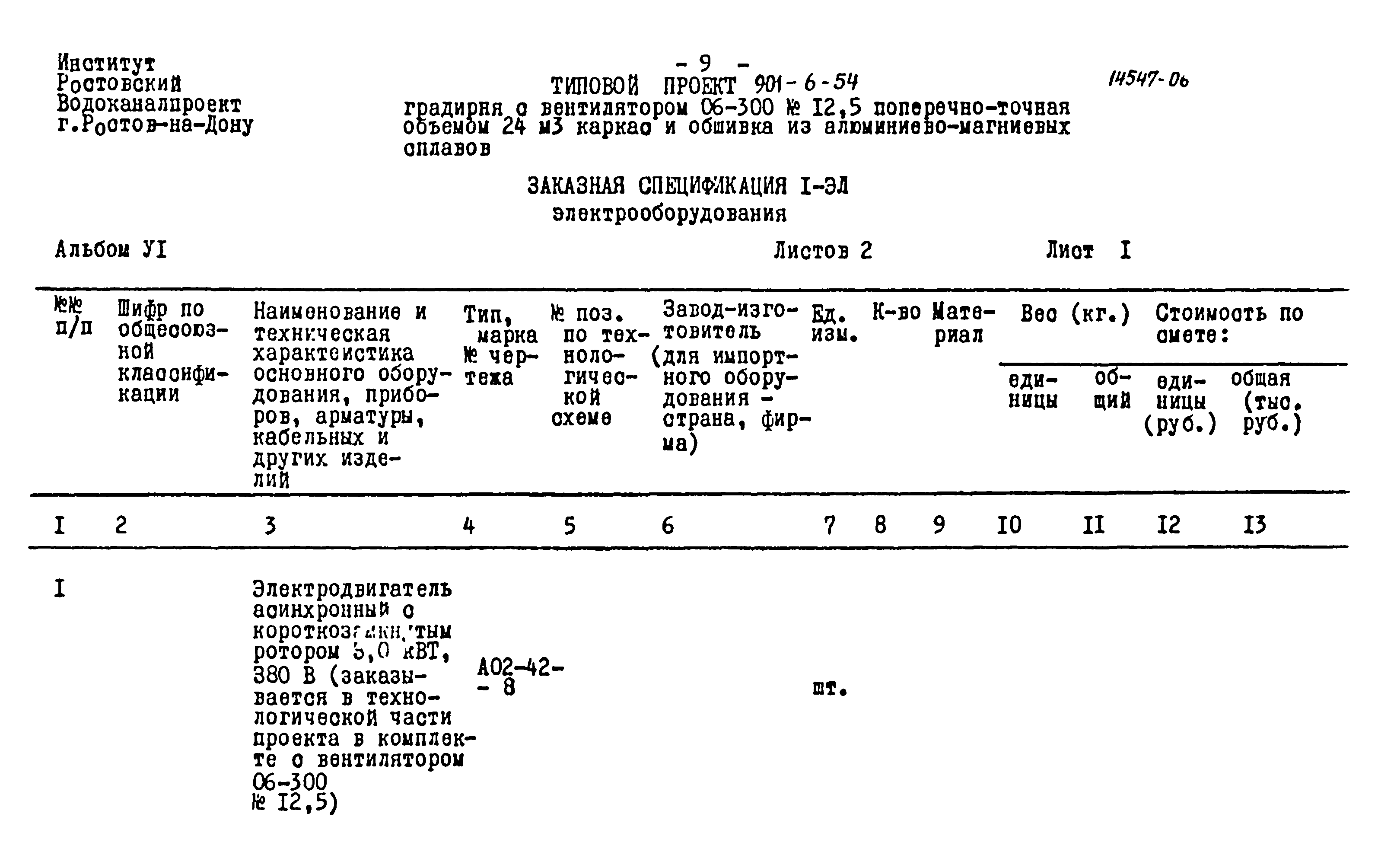 Типовой проект 901-6-54