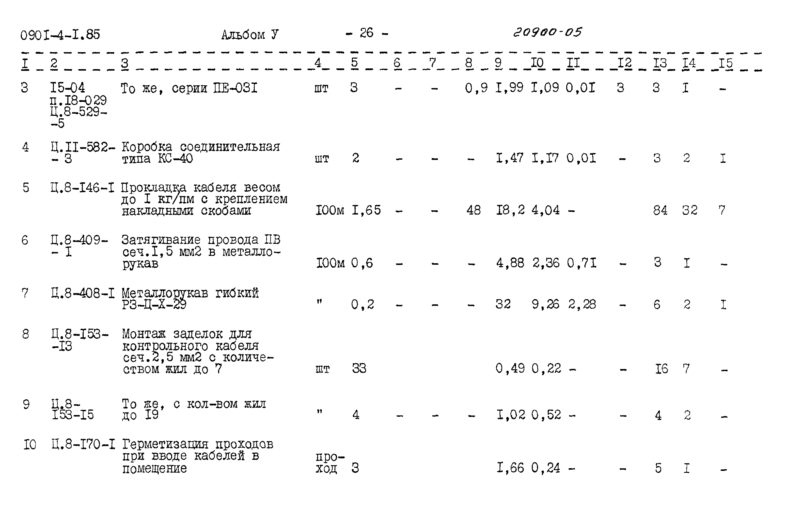 Типовой проект 0901-4-1.85