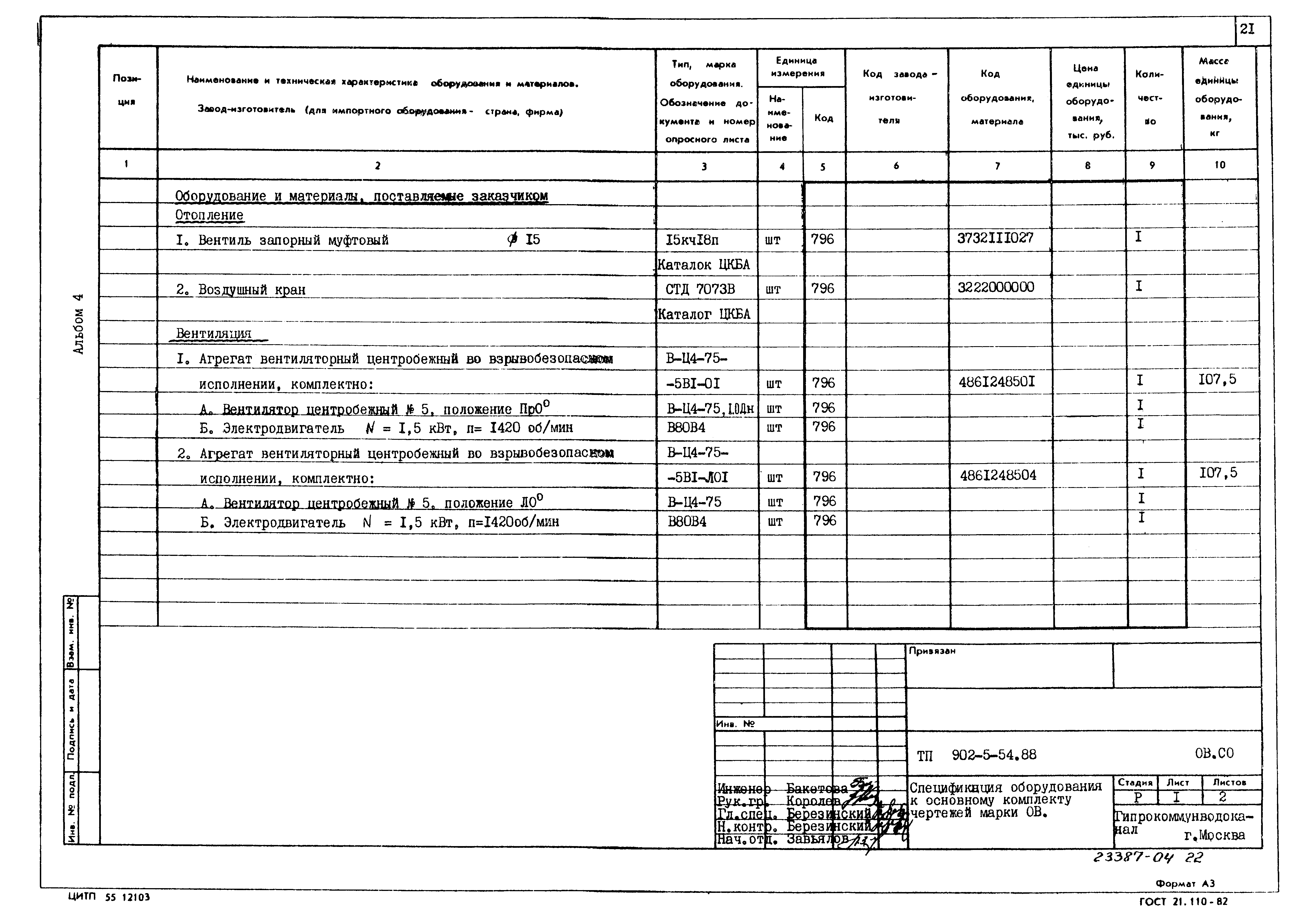 Типовой проект 902-5-54.88
