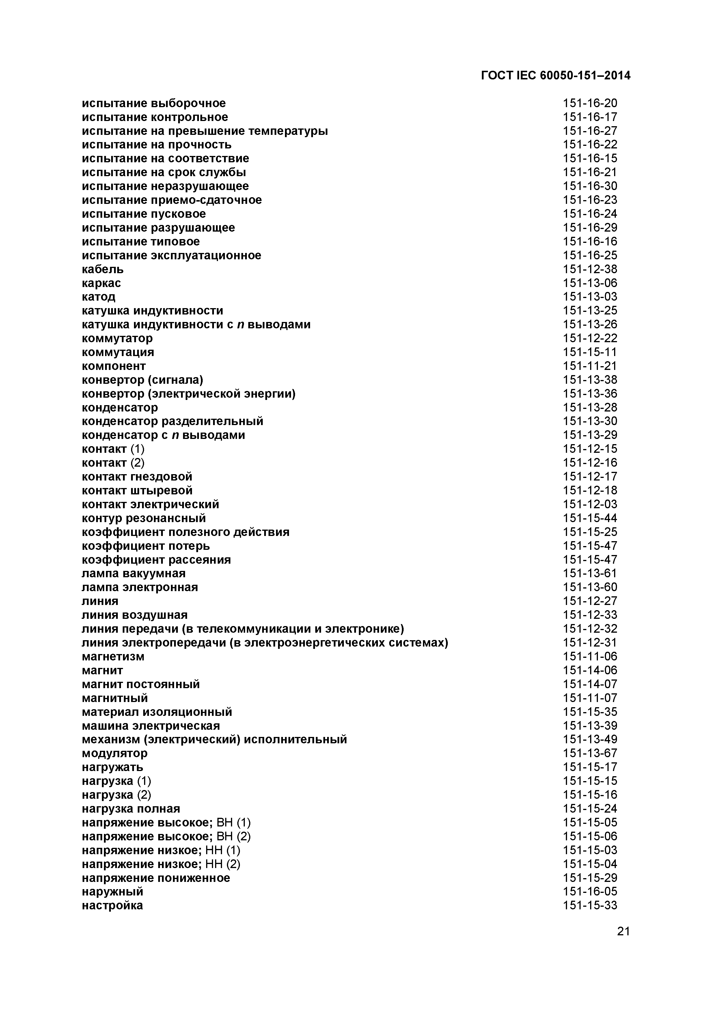ГОСТ IEC 60050-151-2014
