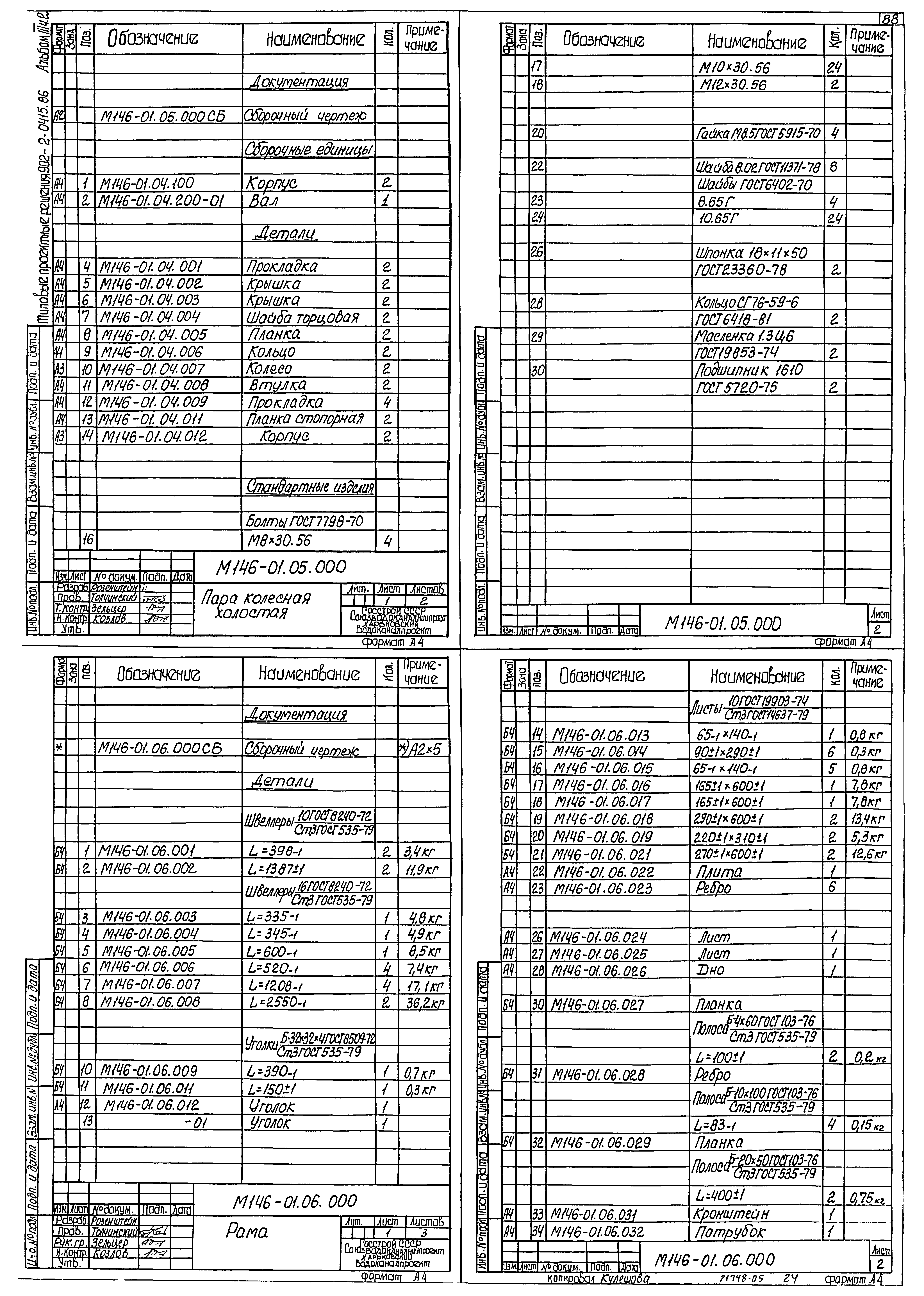 Типовые проектные решения 902-2-0415.86