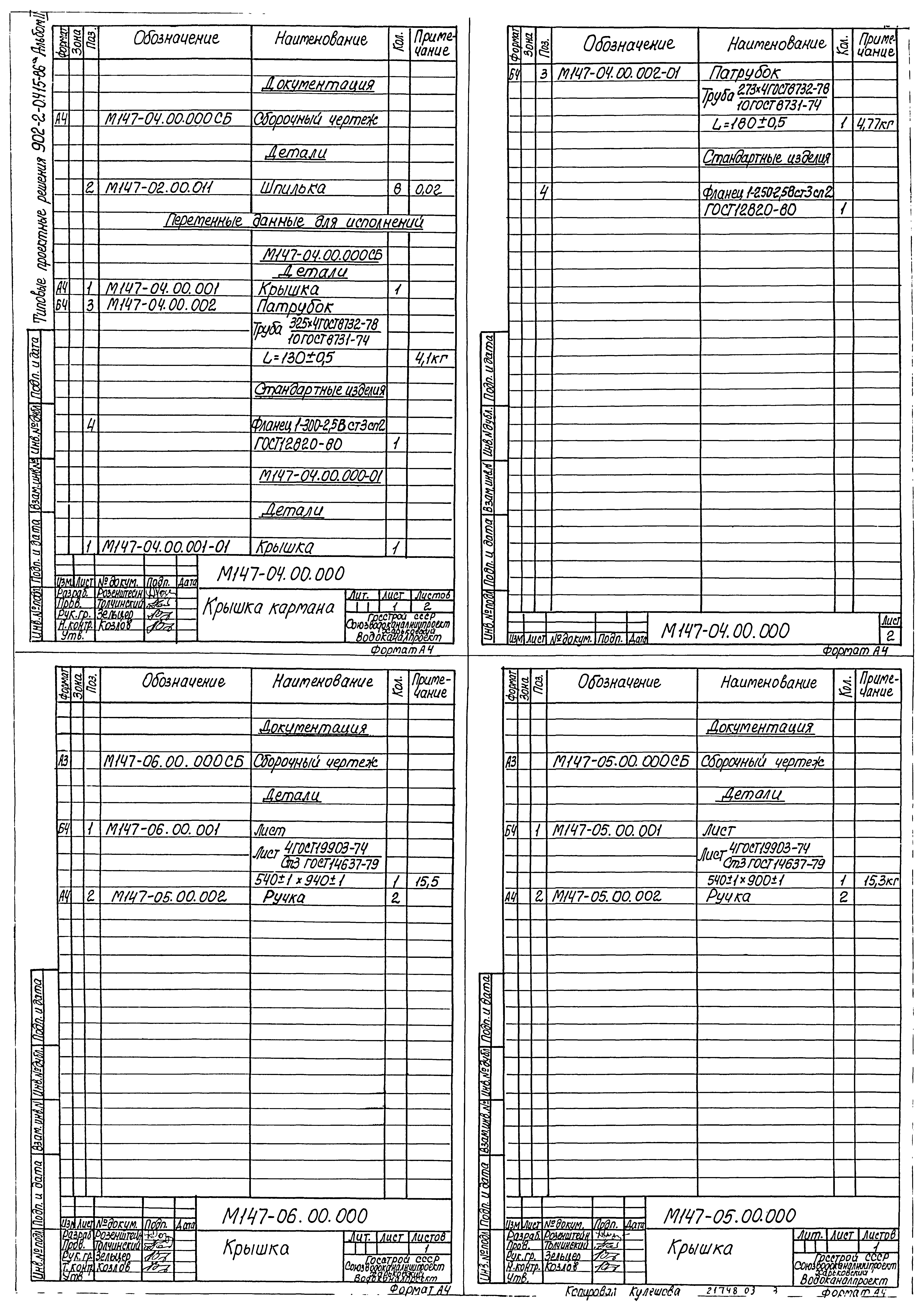 Типовые проектные решения 902-2-0415.86