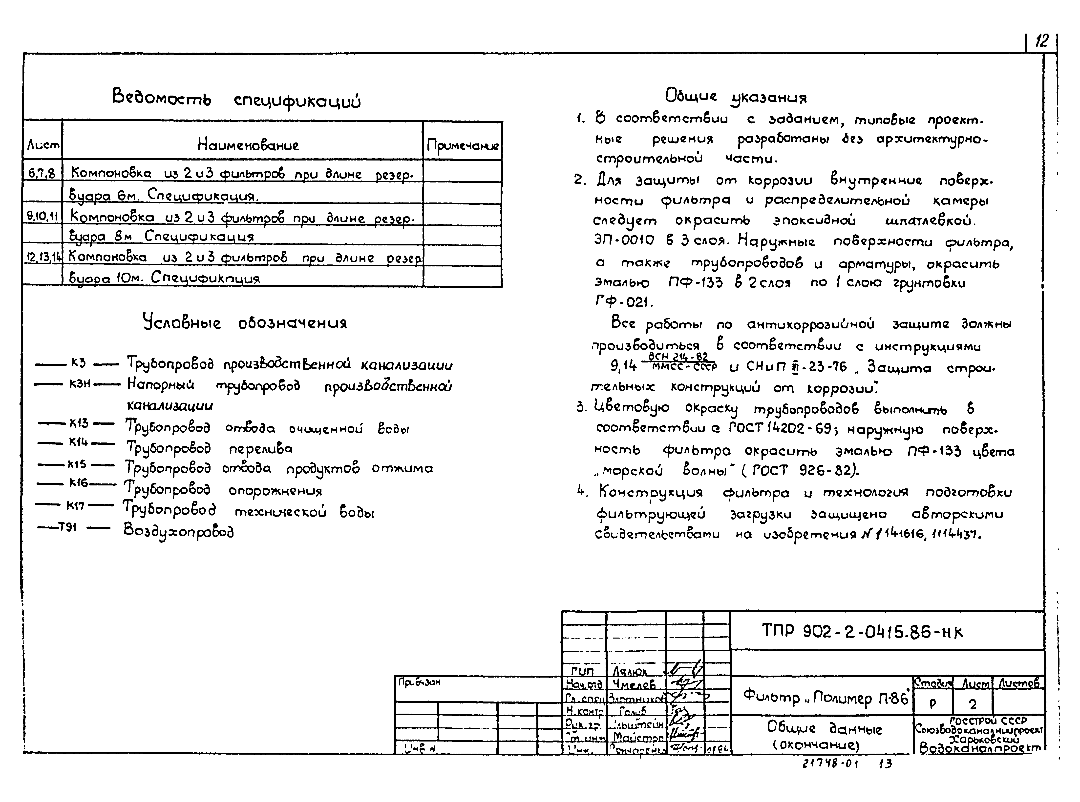 Типовые проектные решения 902-2-0415.86