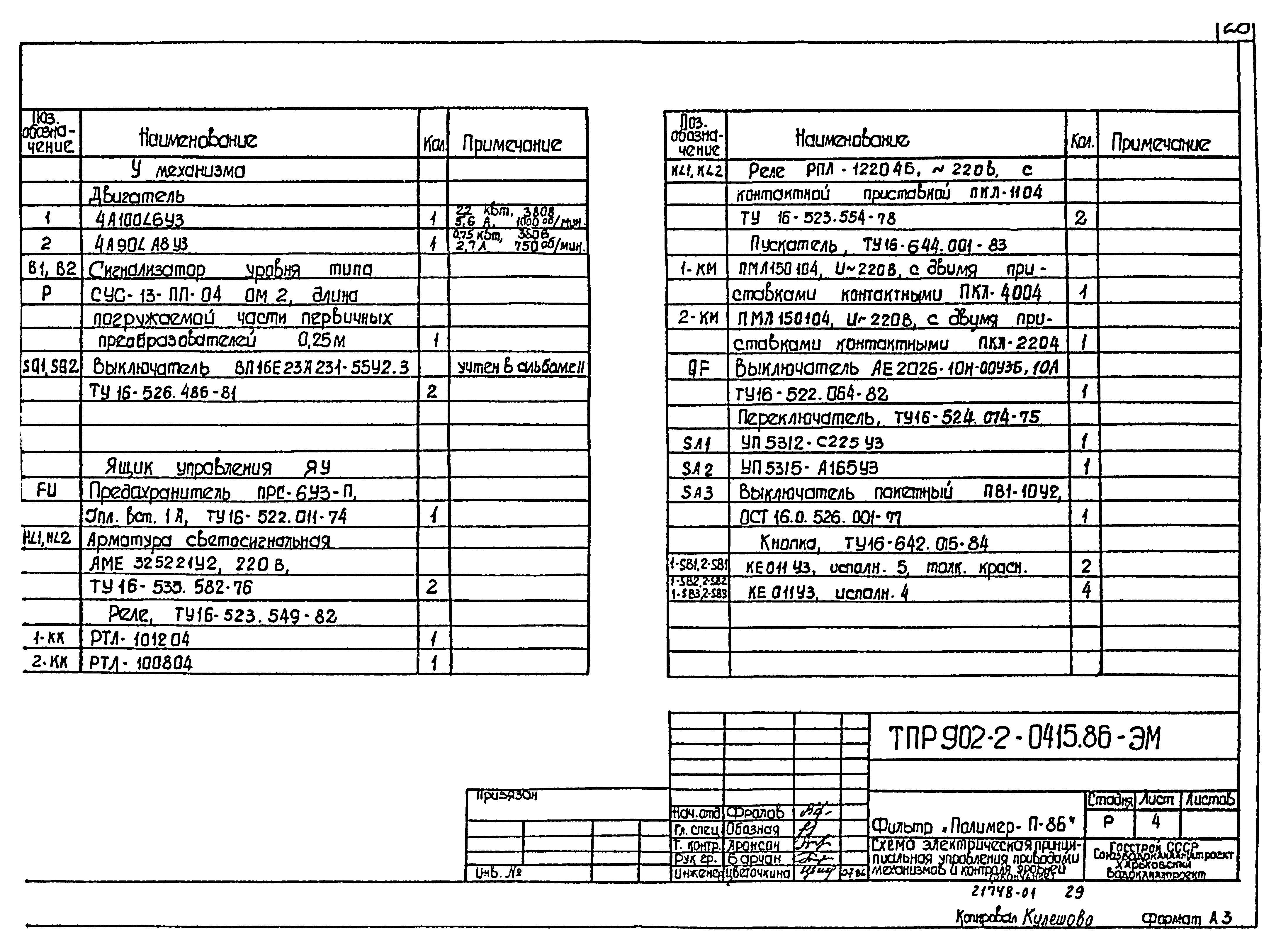 Типовые проектные решения 902-2-0415.86