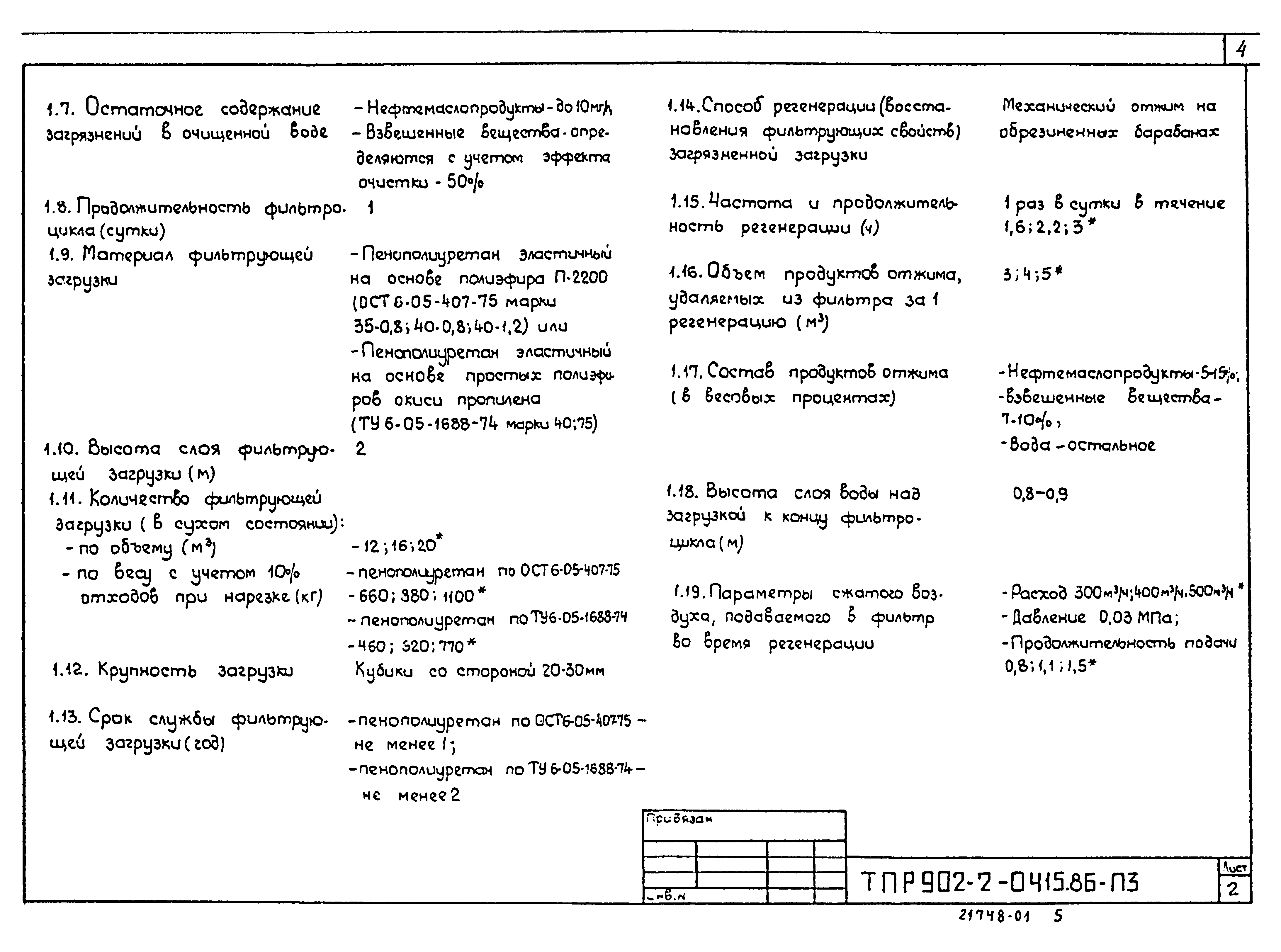 Типовые проектные решения 902-2-0415.86