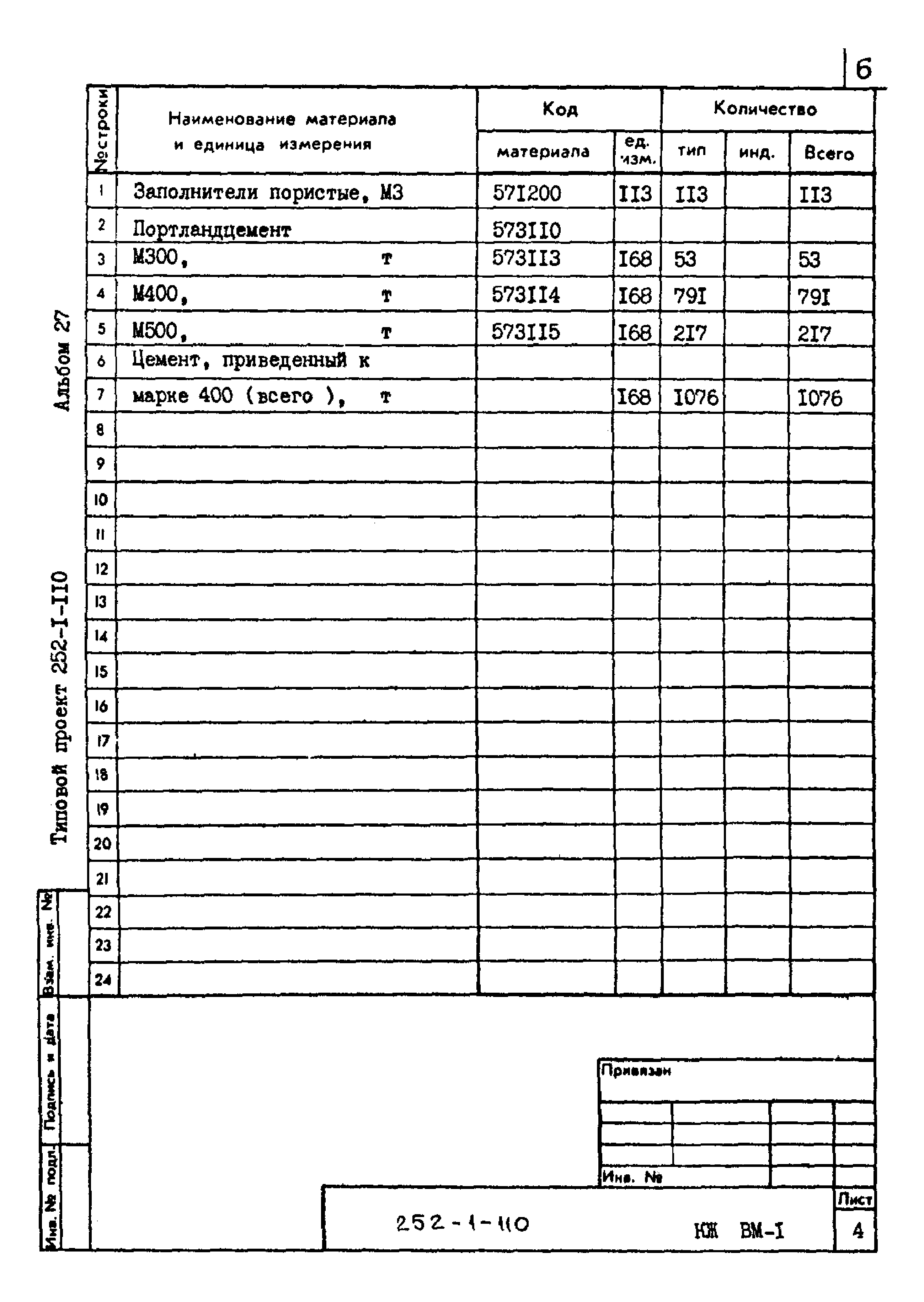 Типовой проект 252-1-110