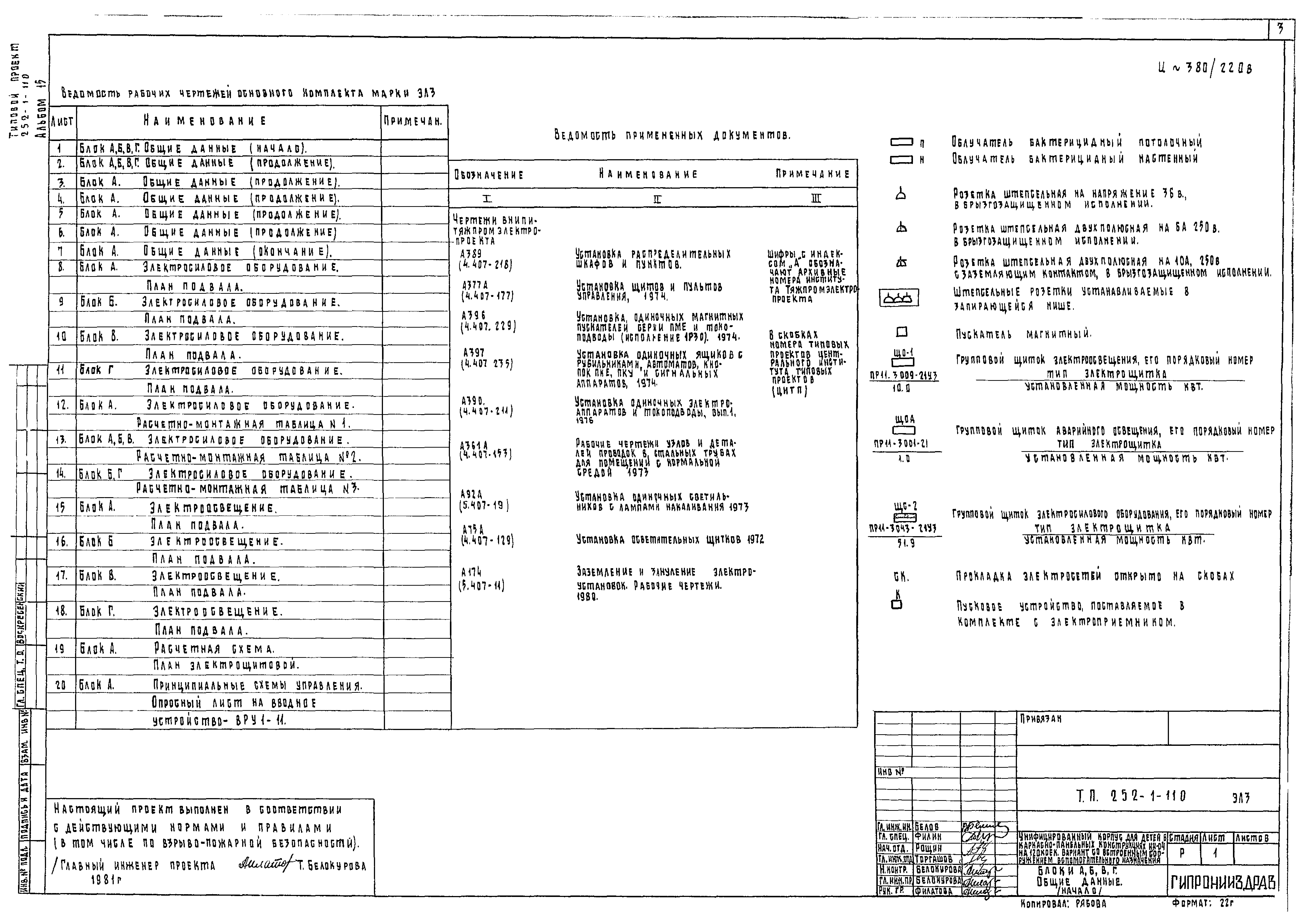 Типовой проект 252-1-110