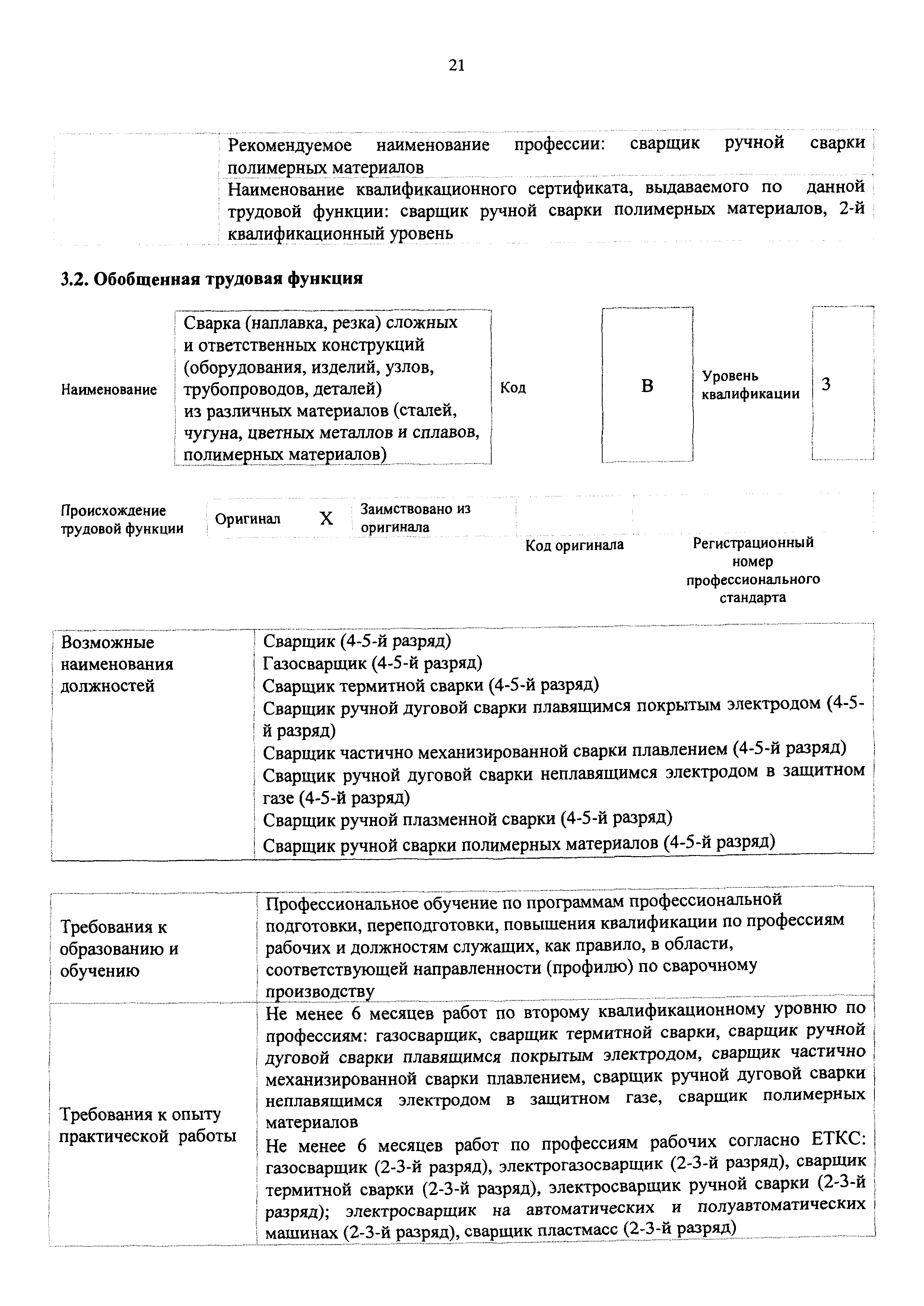 Скачать Приказ 701н Об утверждении профессионального стандарта Сварщик