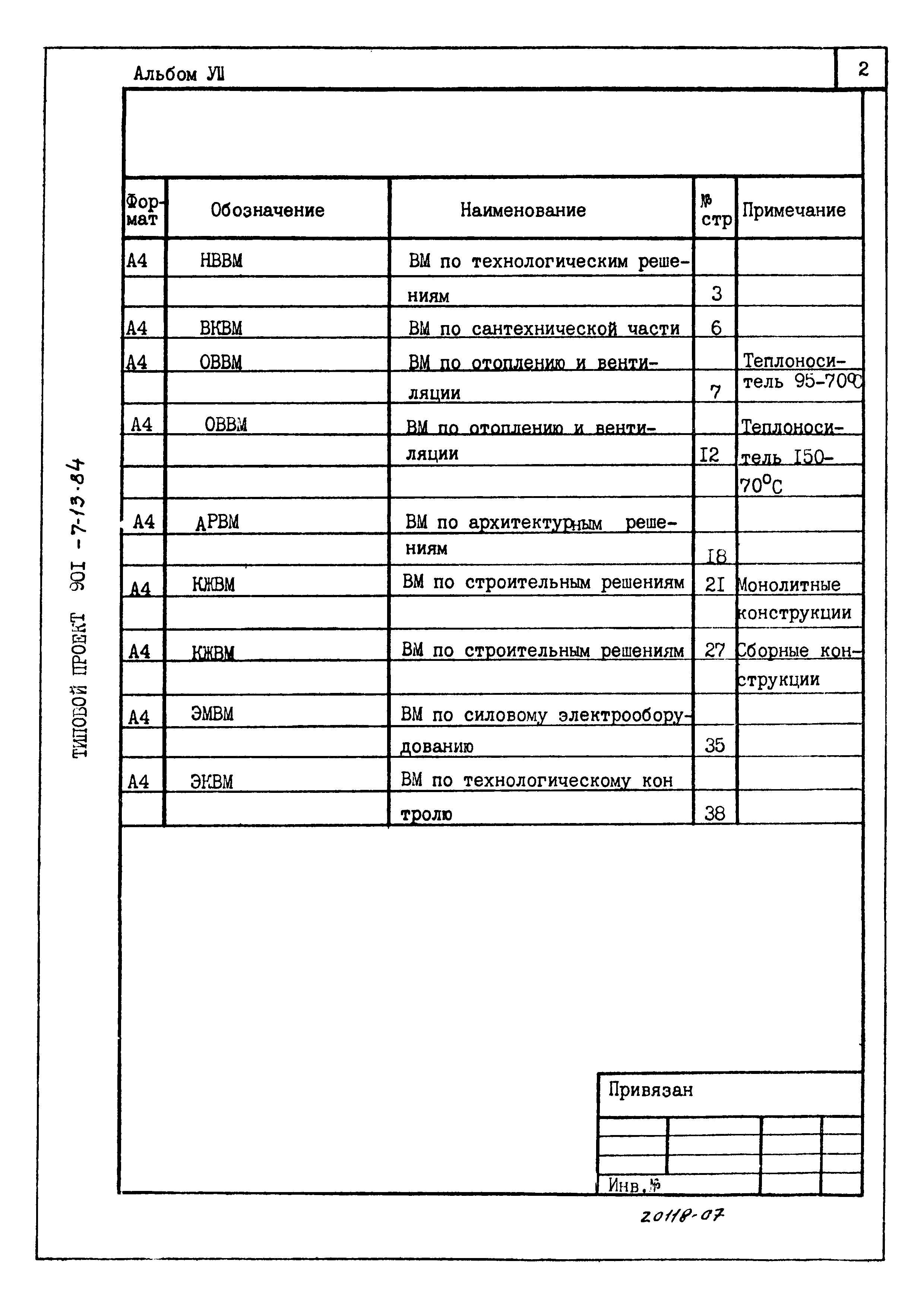 Типовой проект 901-7-13.84