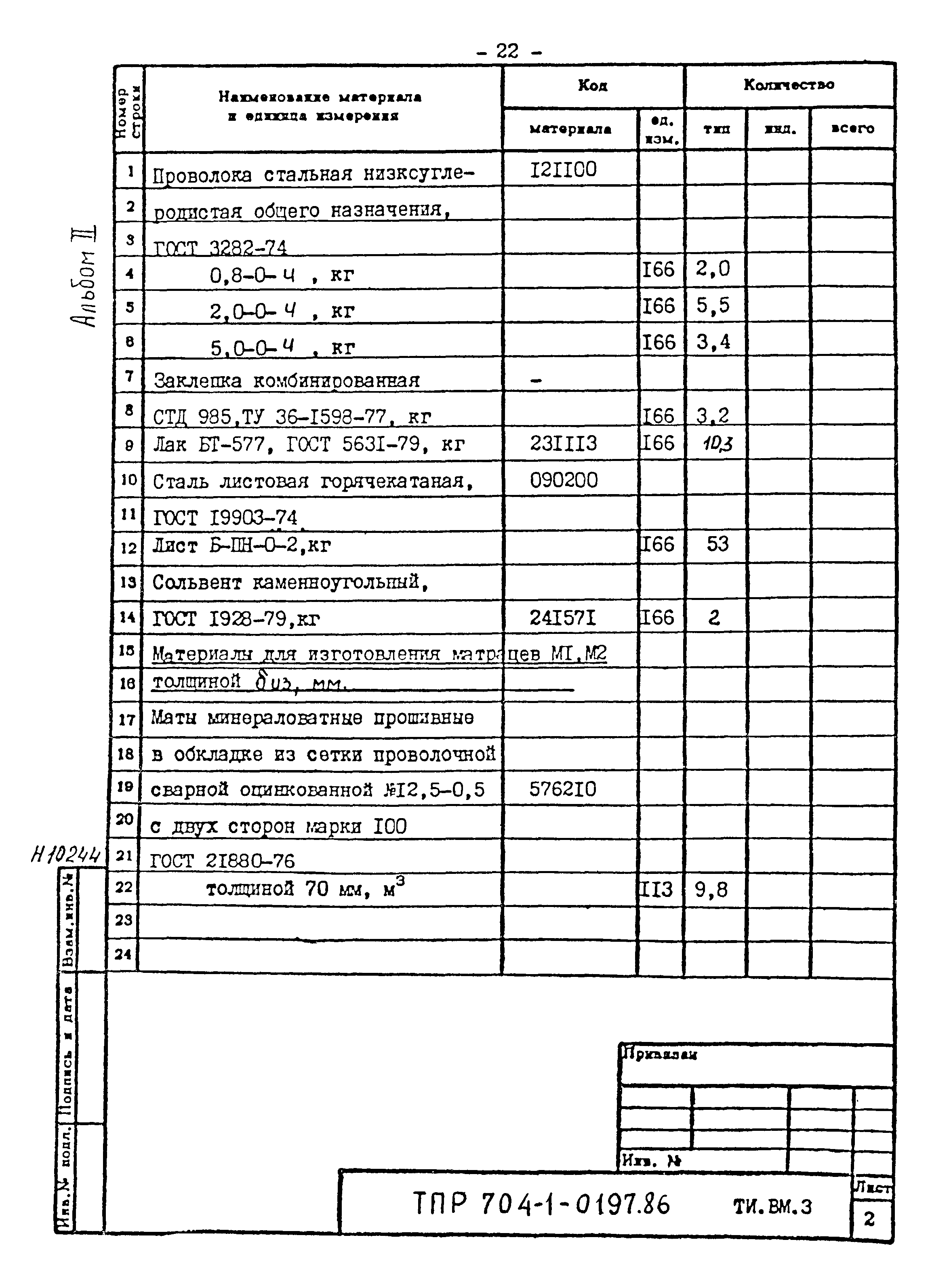 Типовые проектные решения 704-1-0197.86