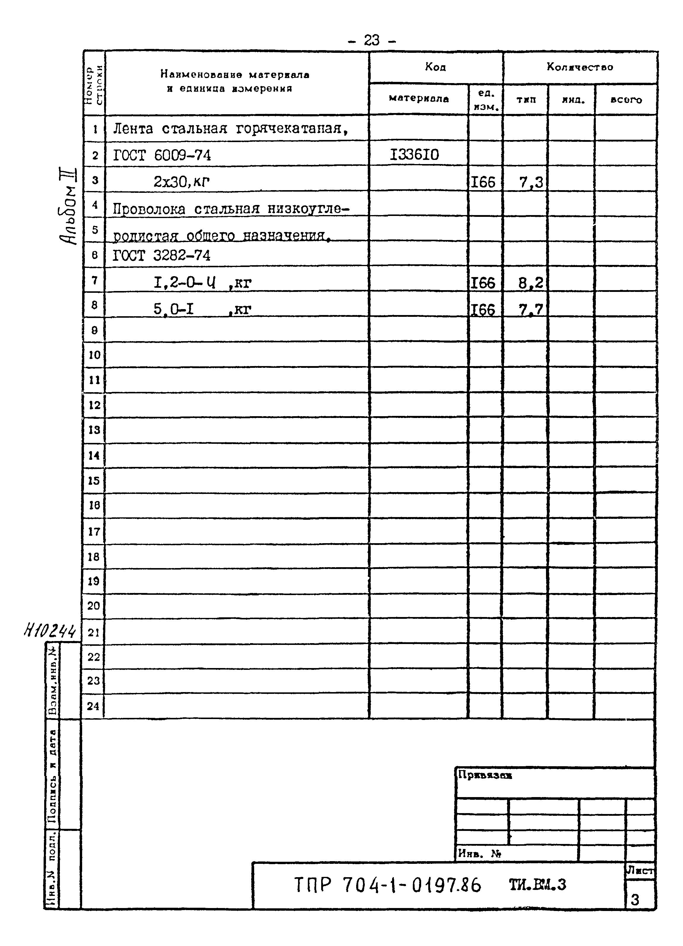 Типовые проектные решения 704-1-0197.86