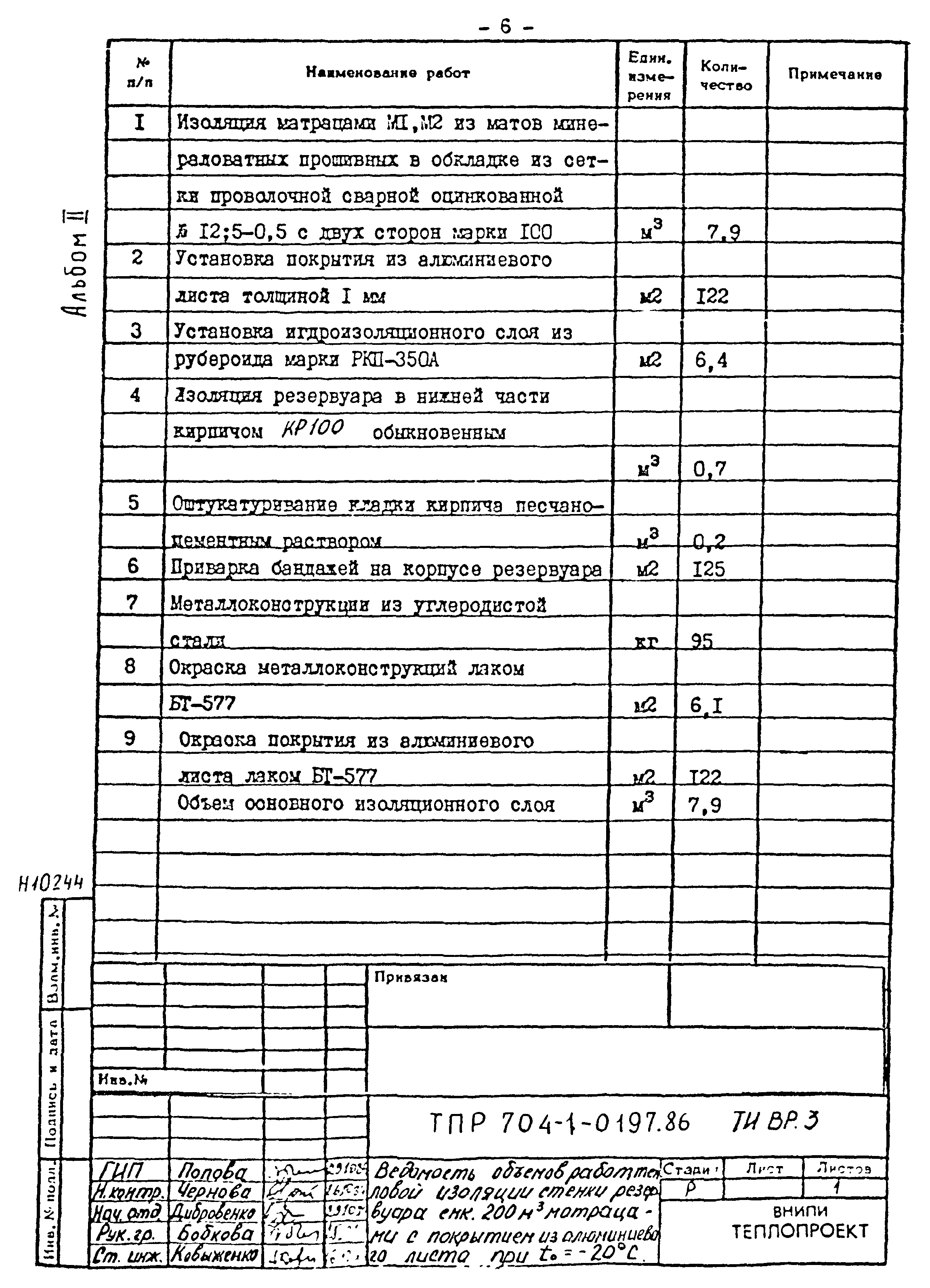 Типовые проектные решения 704-1-0197.86