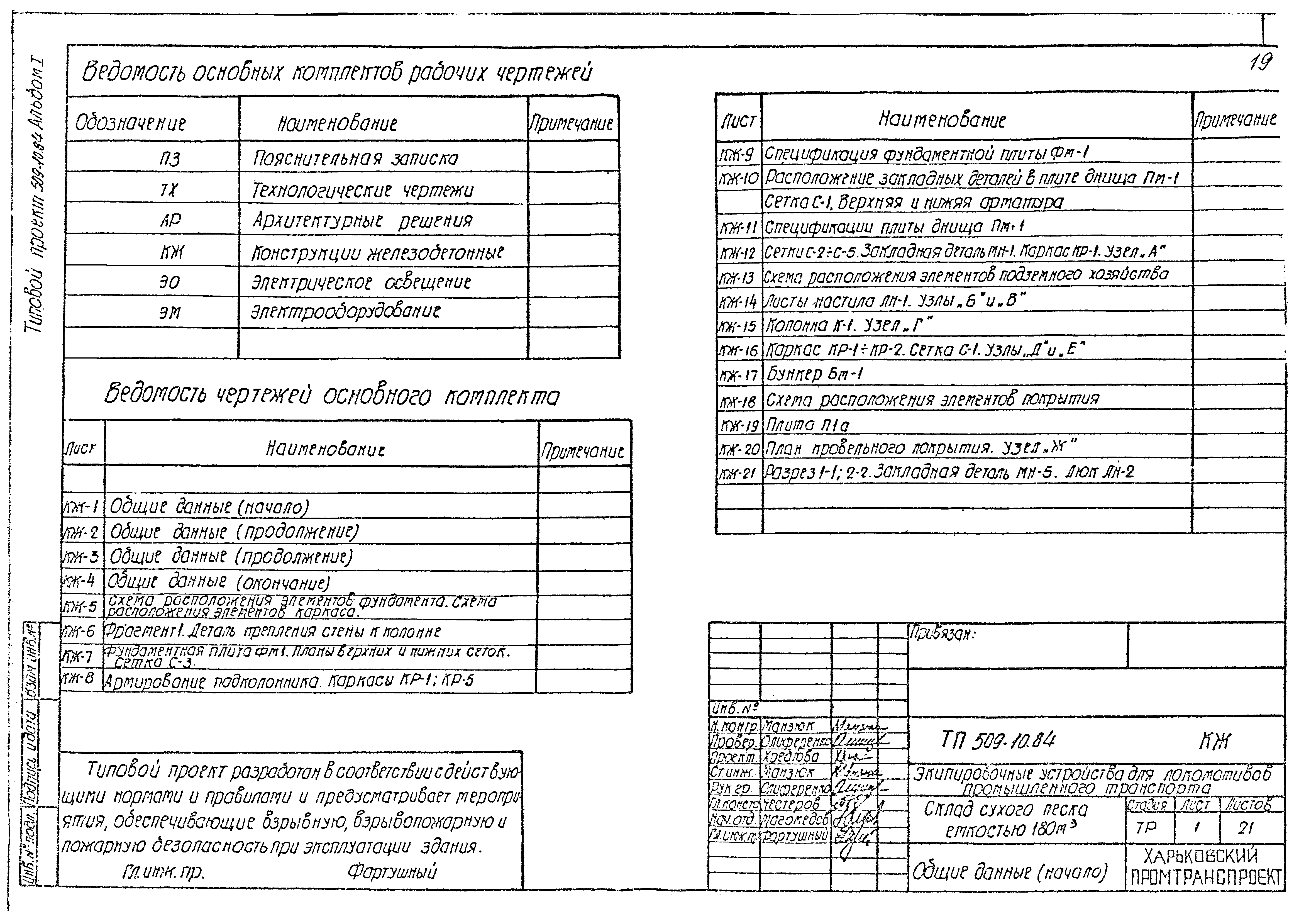 Типовой проект 509-10.84