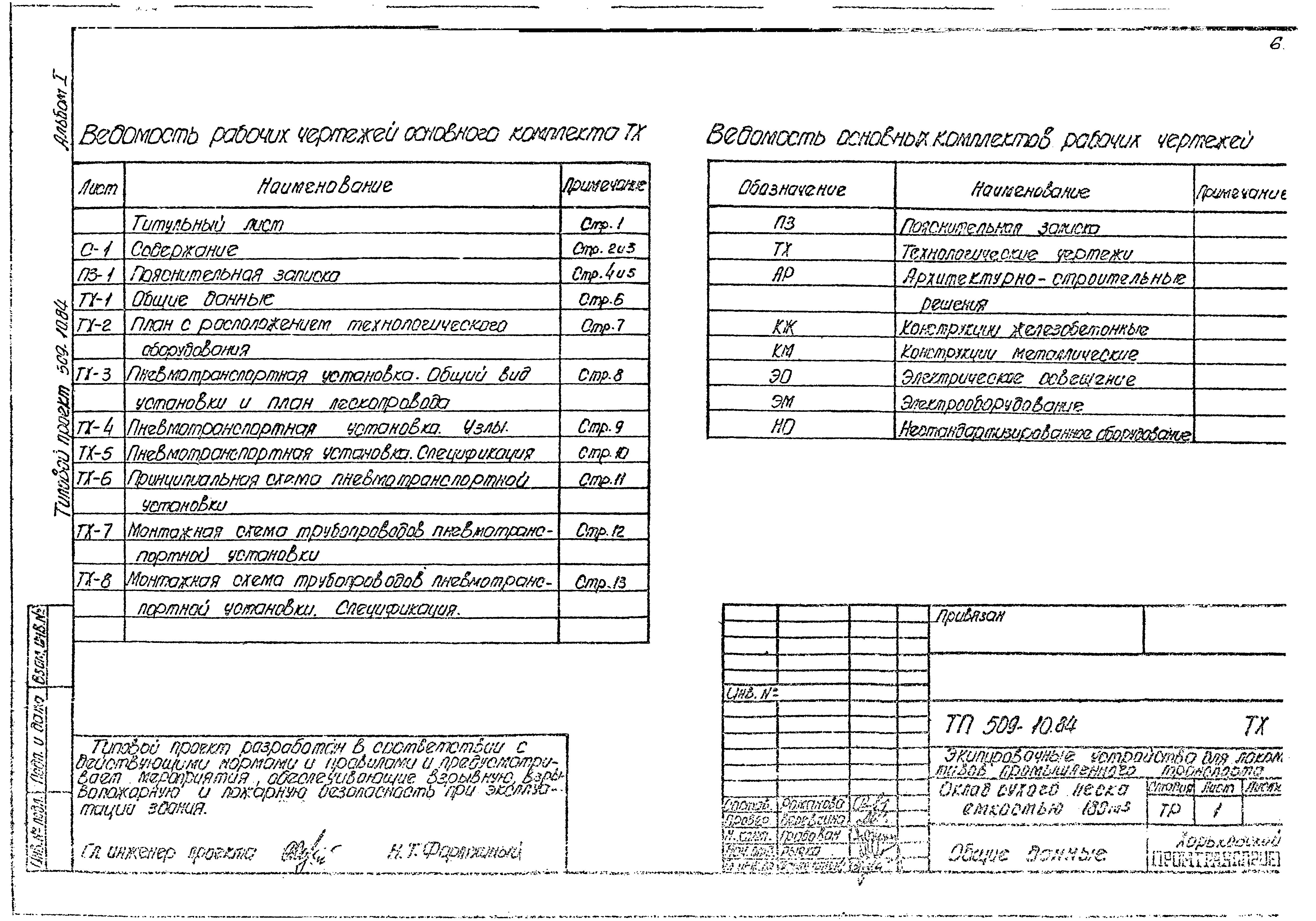 Типовой проект 509-10.84