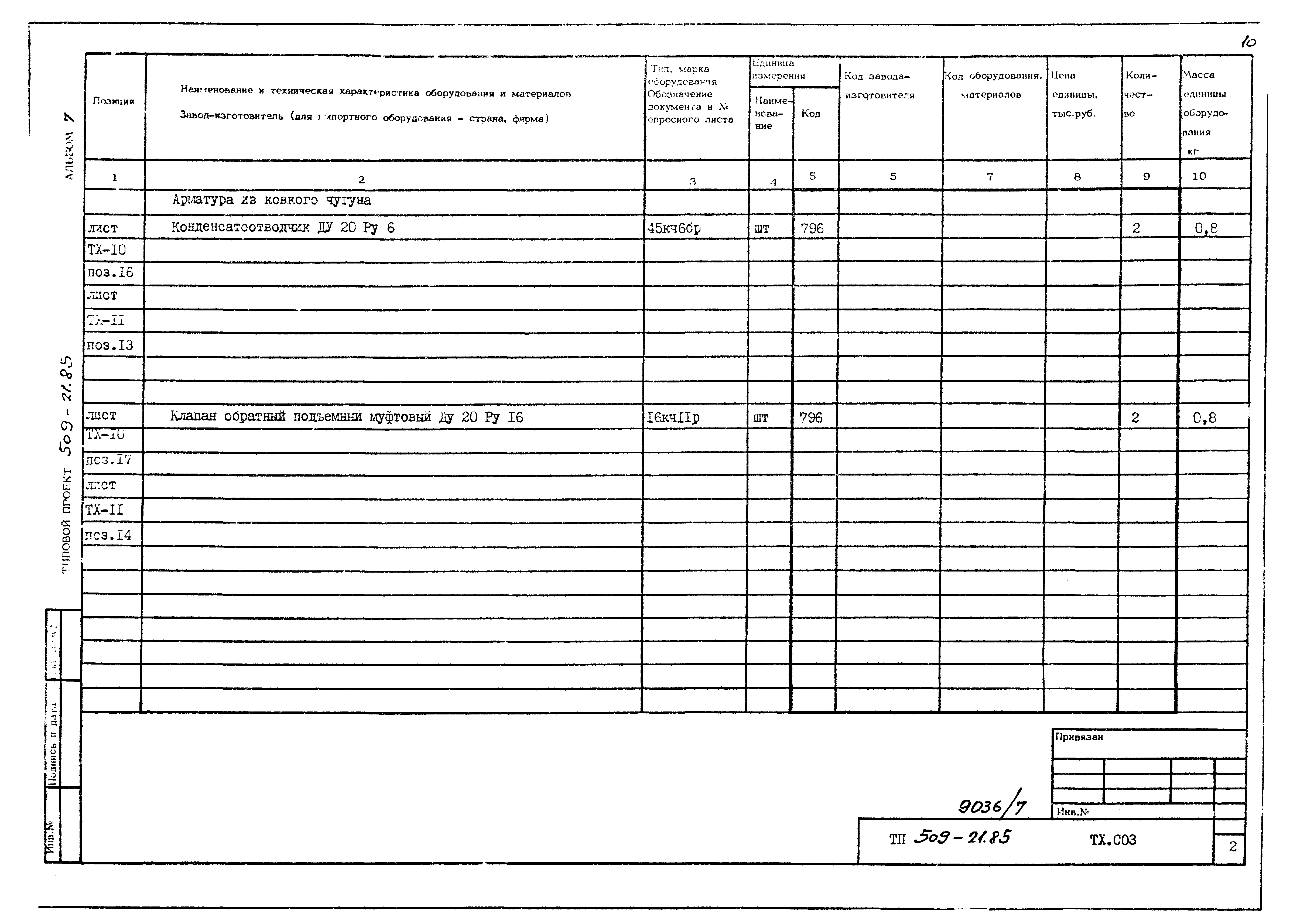 Типовой проект 509-21.85