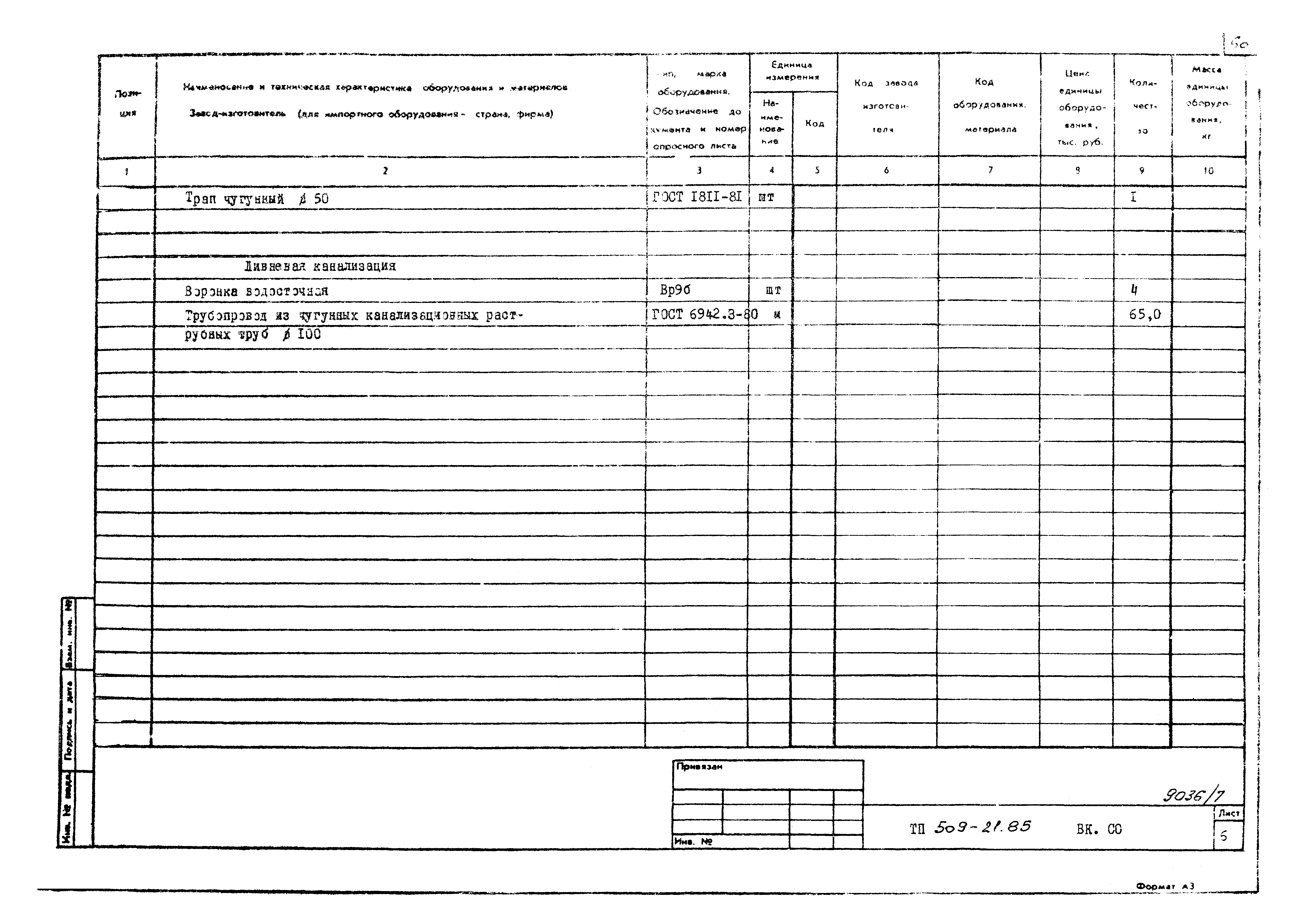 Типовой проект 509-21.85