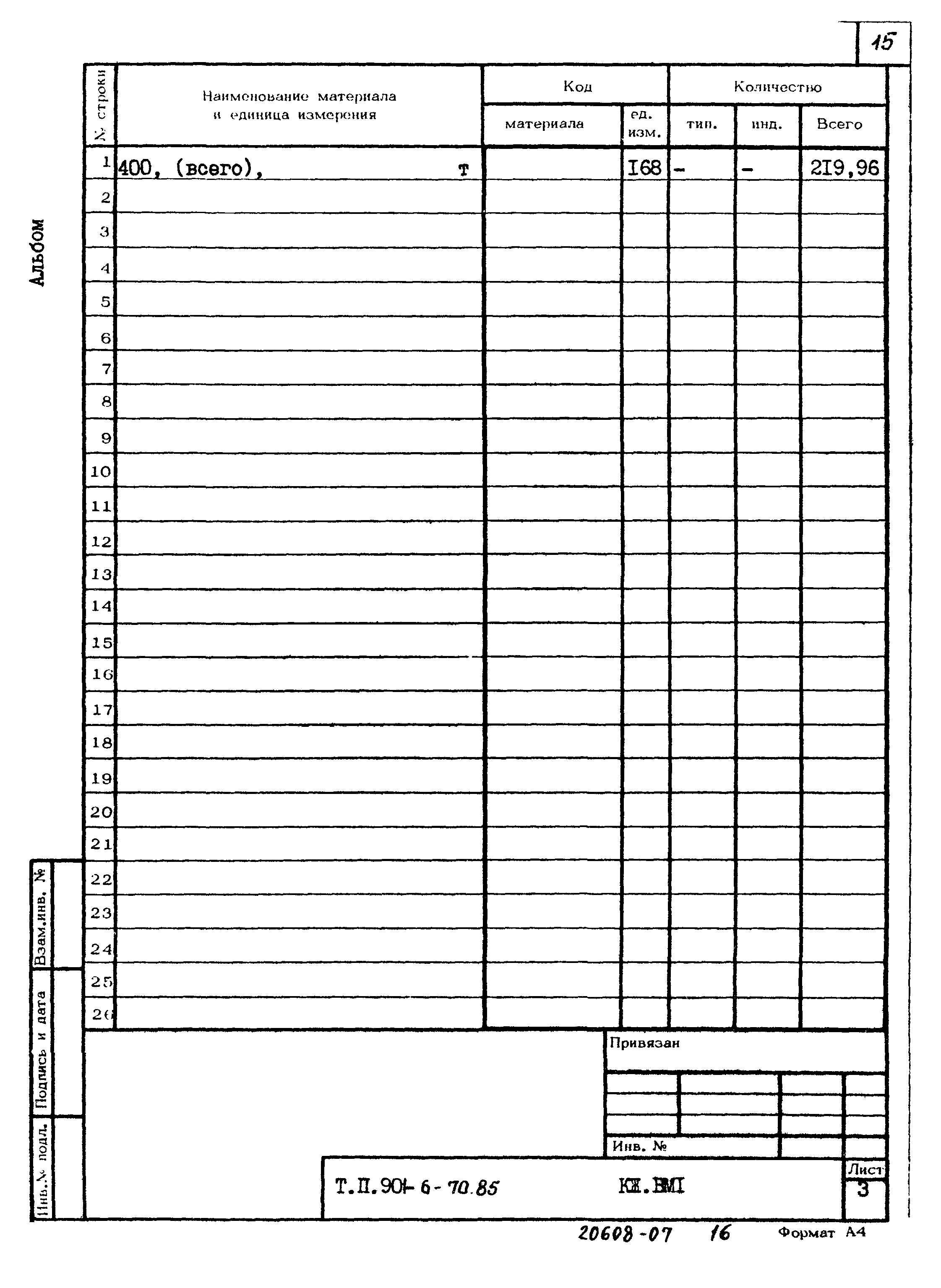 Типовой проект 901-6-70.85