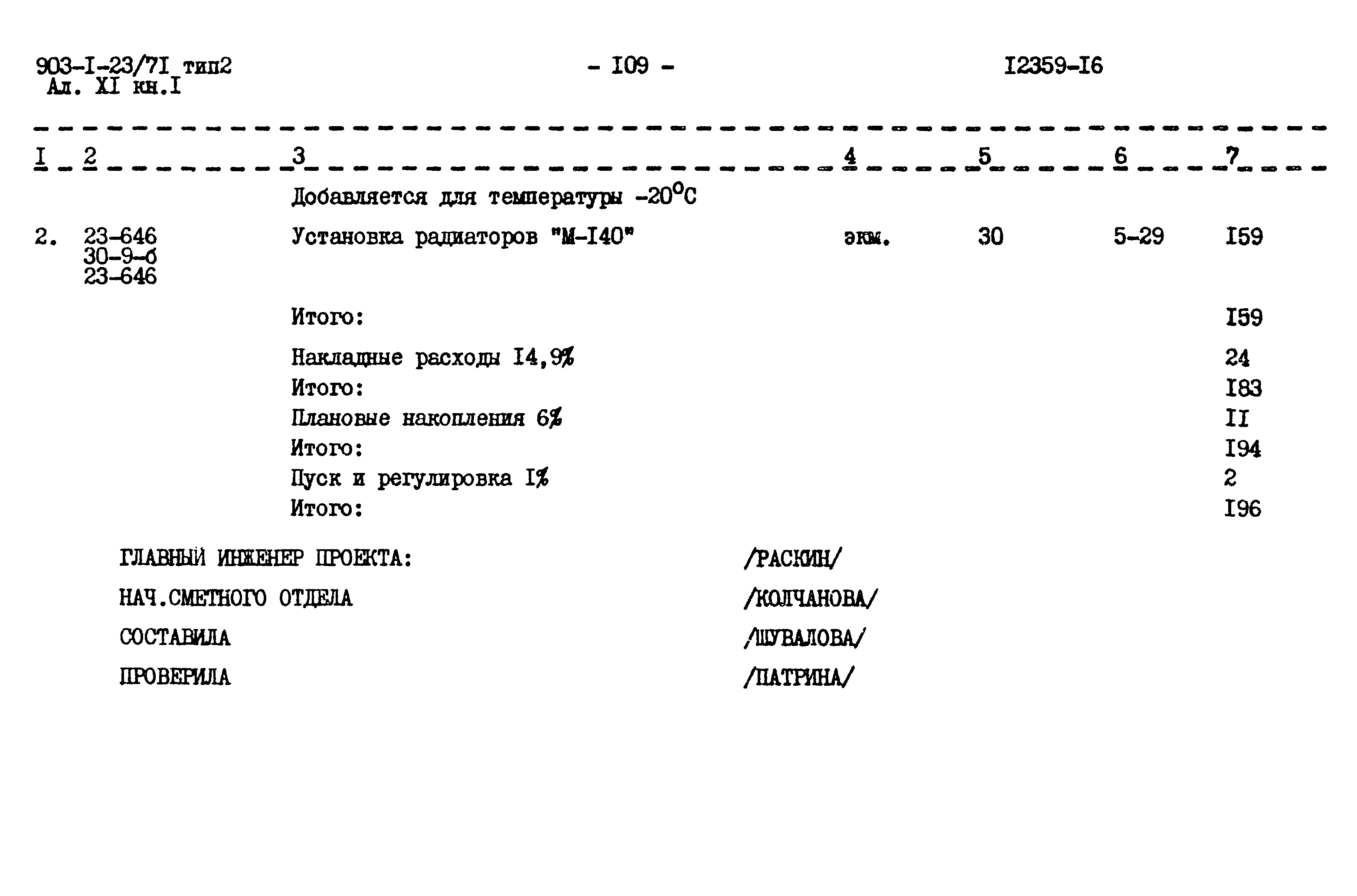 Типовой проект 903-1-23/71