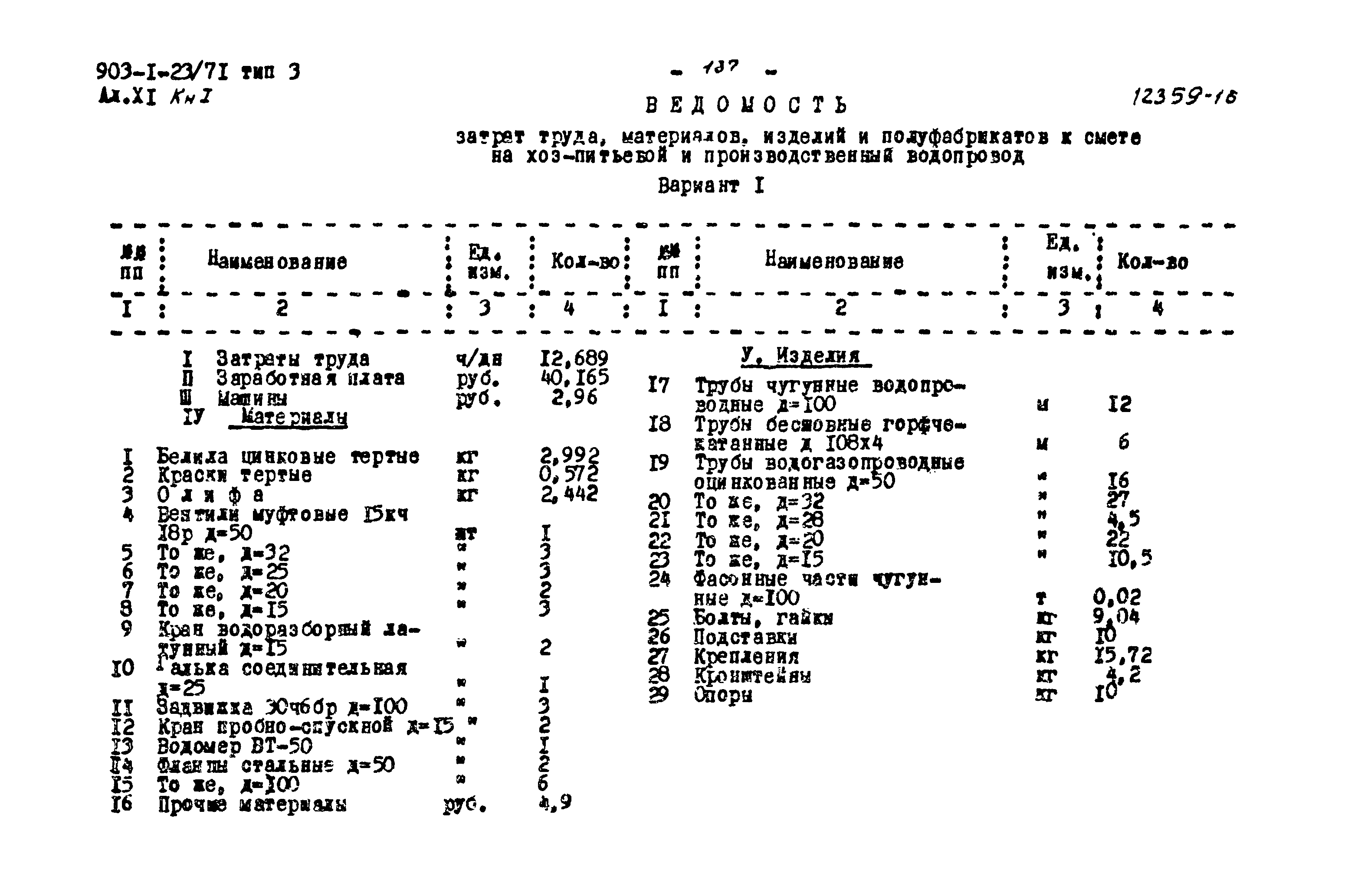 Типовой проект 903-1-23/71