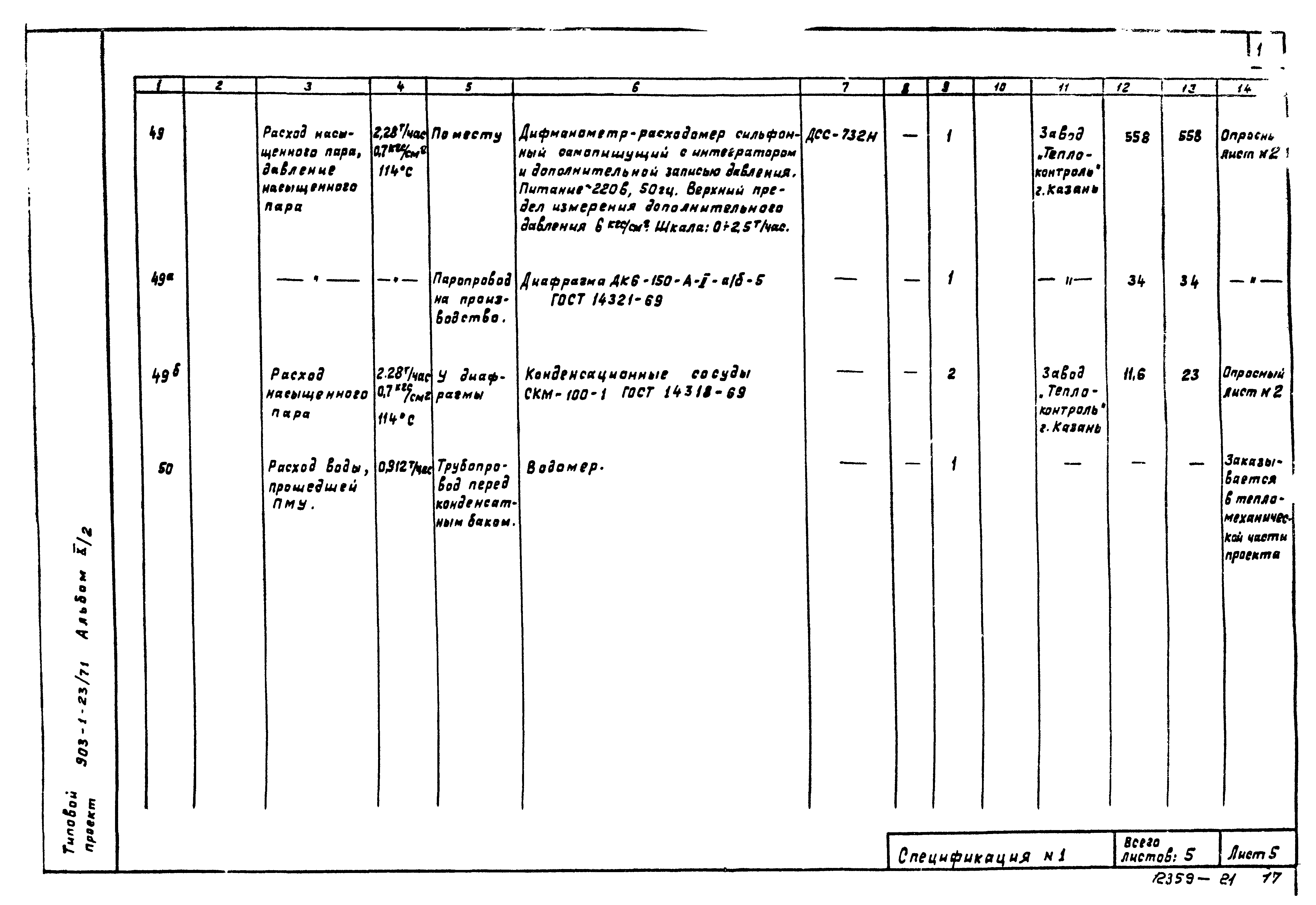Типовой проект 903-1-23/71