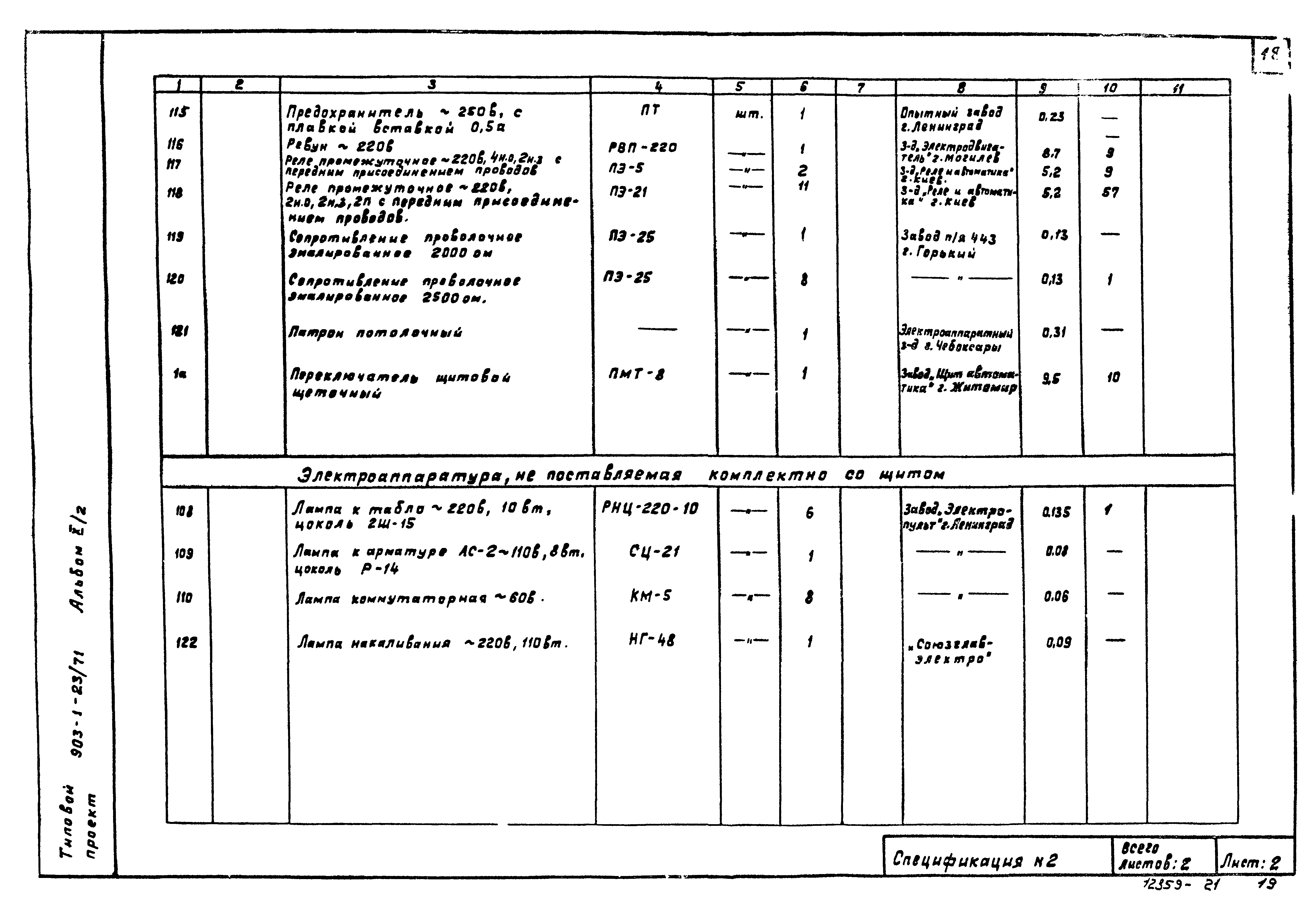 Типовой проект 903-1-23/71