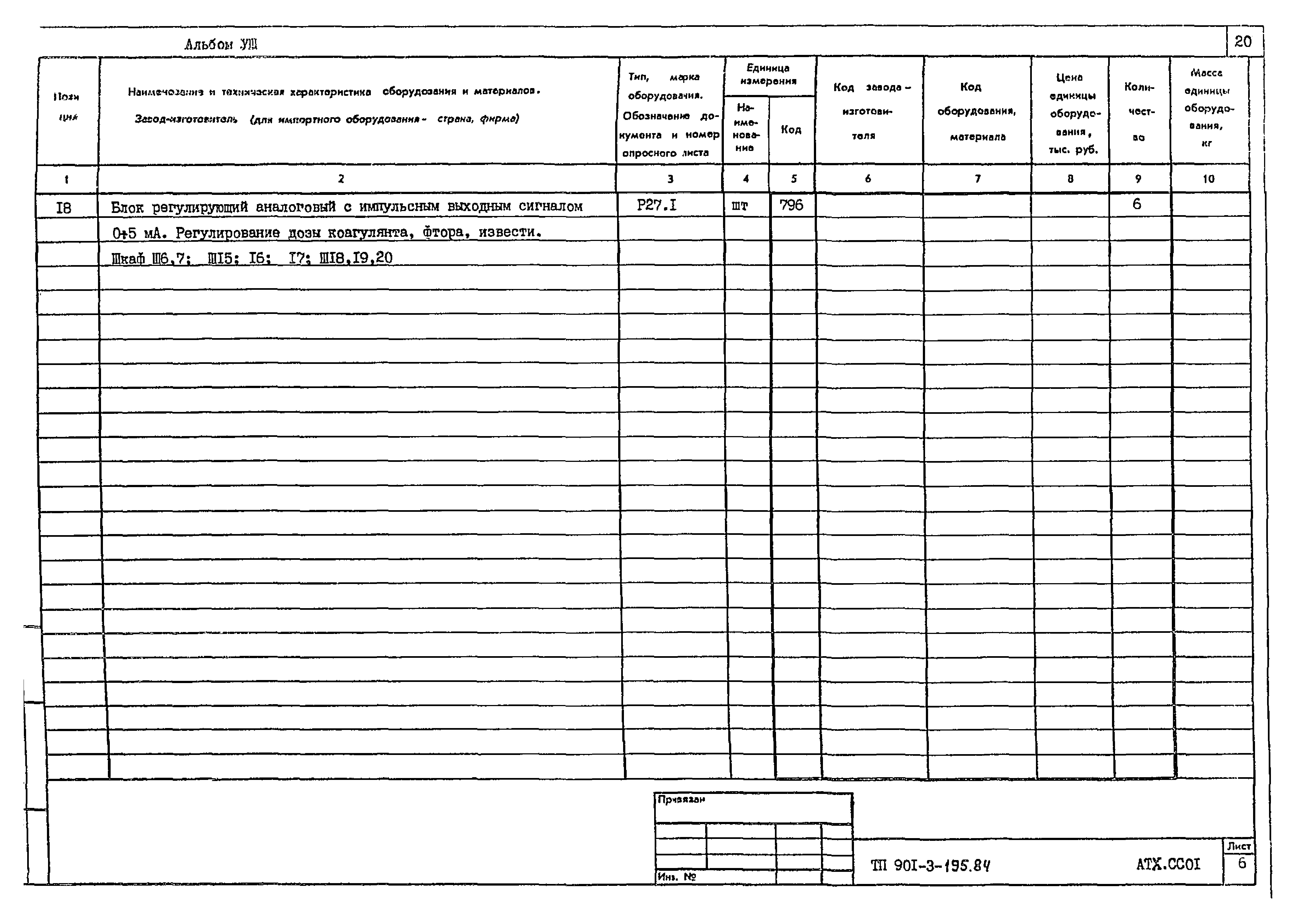 Типовой проект 901-3-195.84