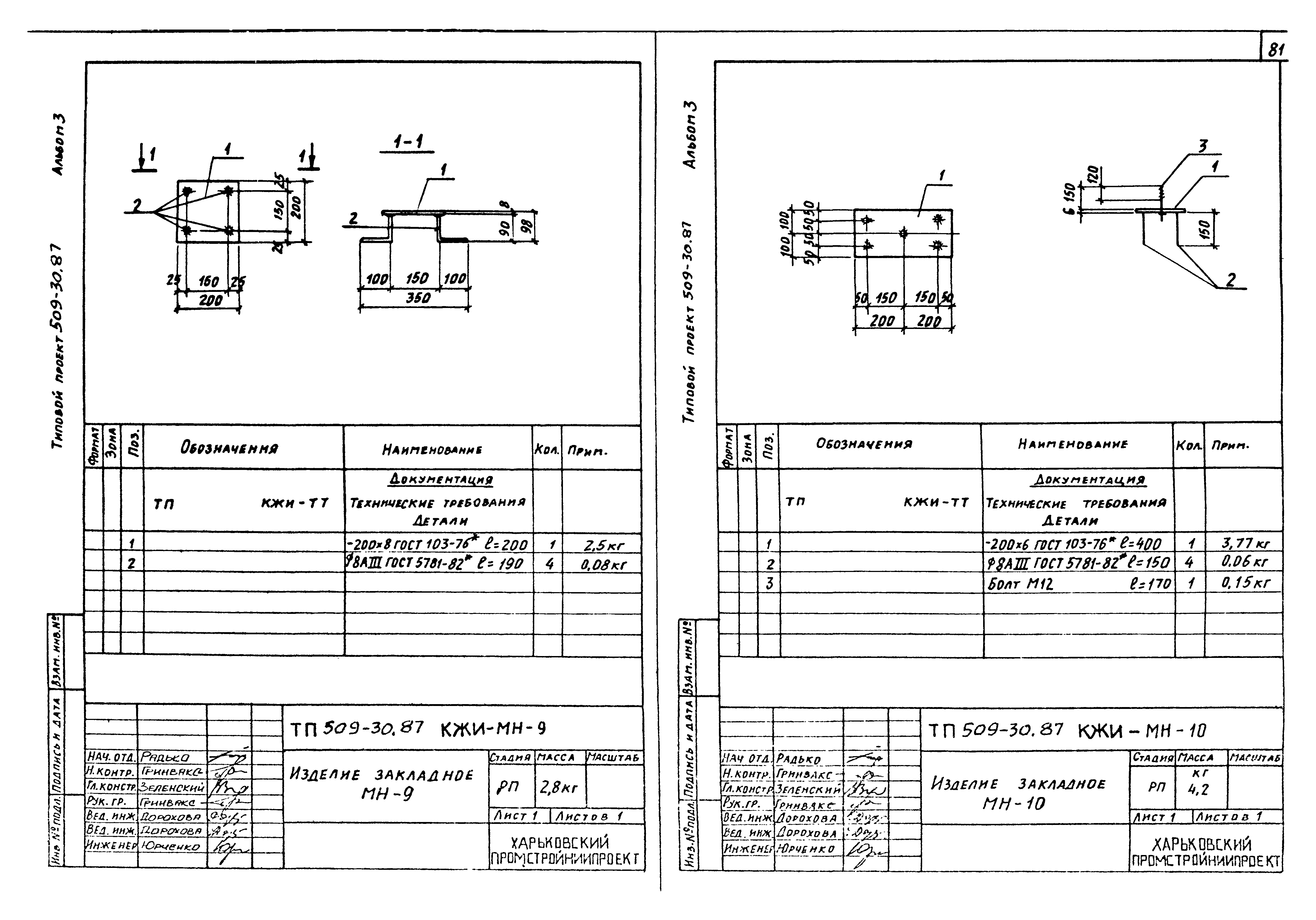 Типовой проект 509-30.87