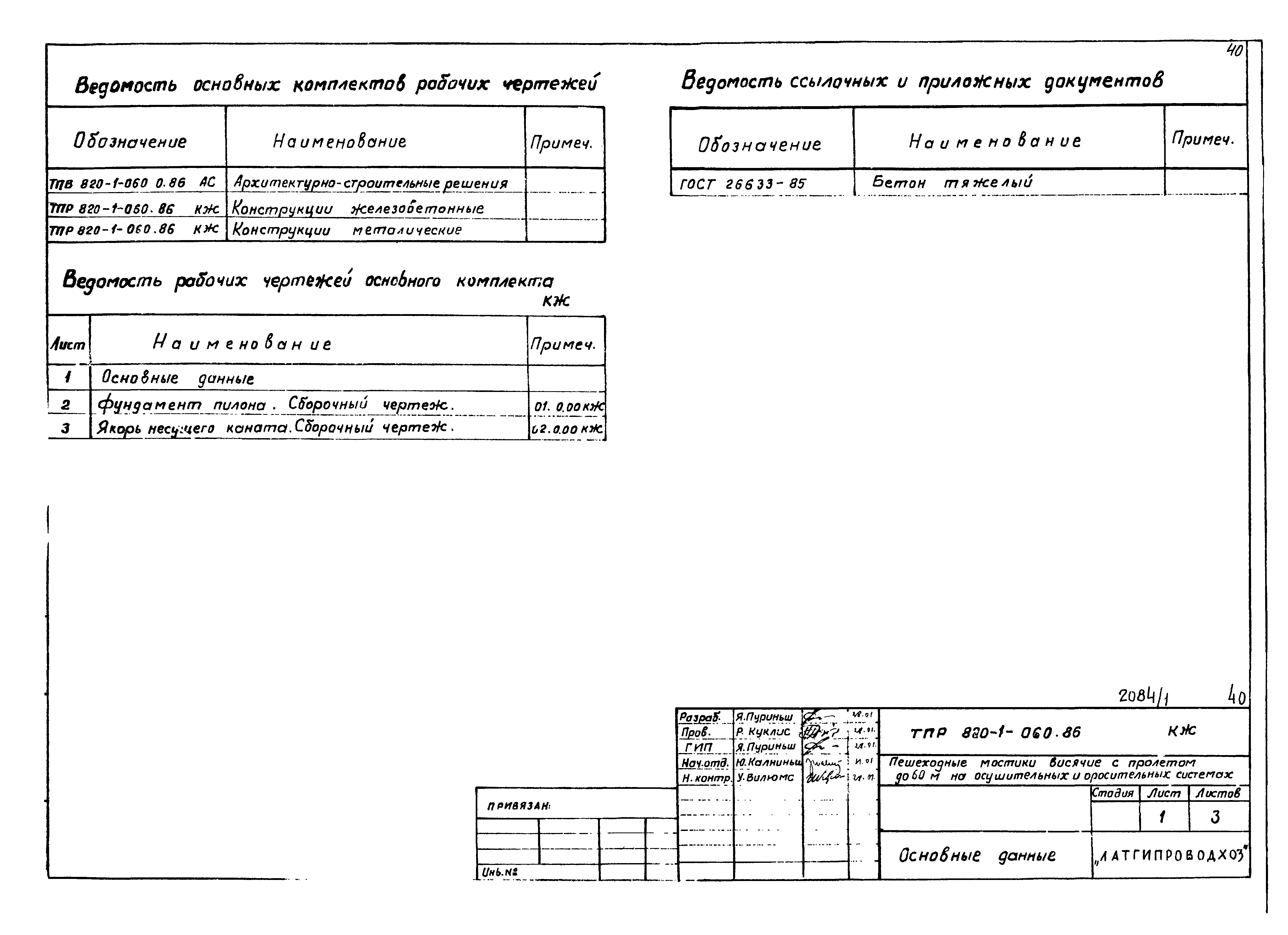 Типовые проектные решения 820-1-060.86