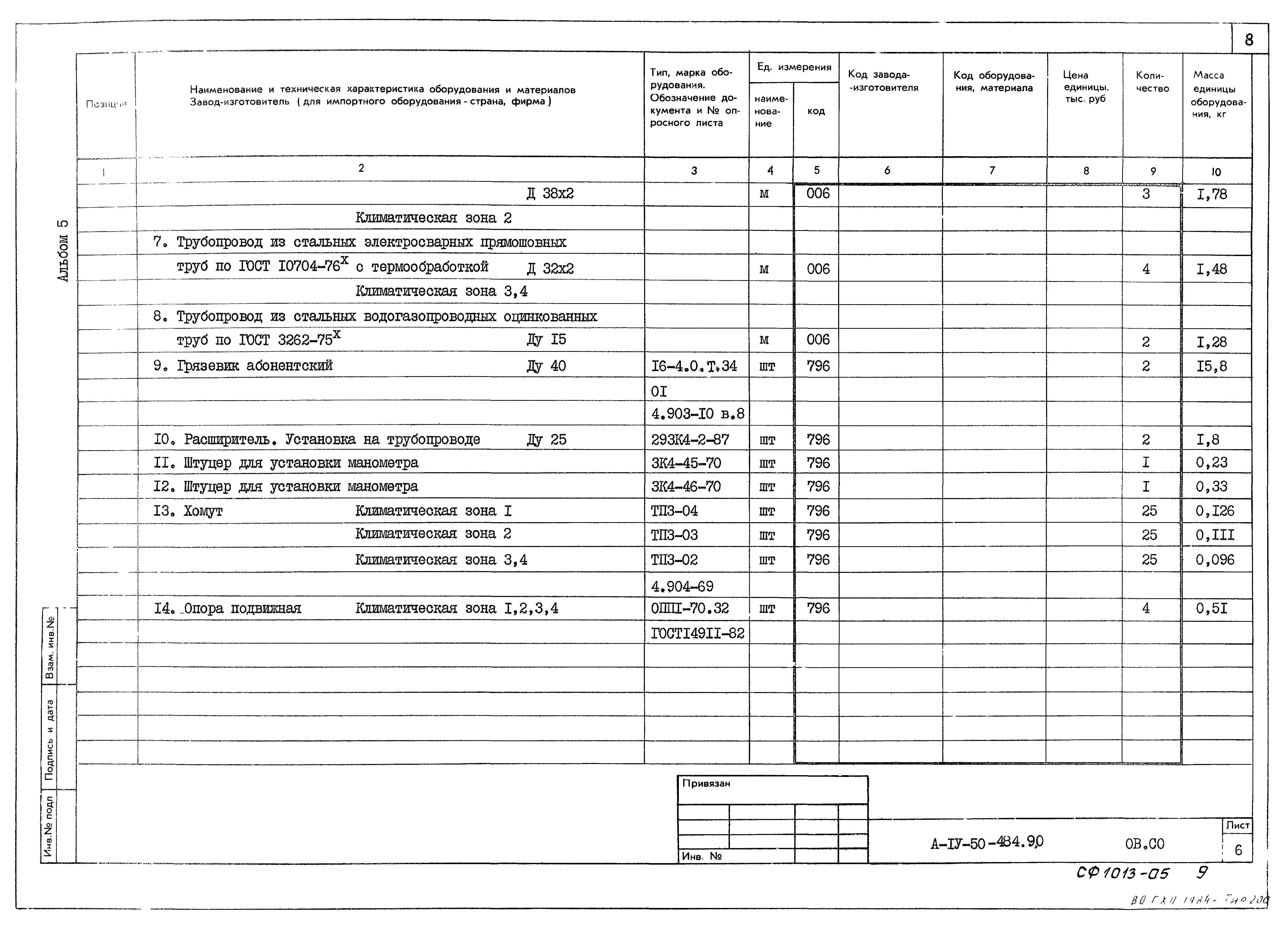 Типовой проект А-IV-50-484.90