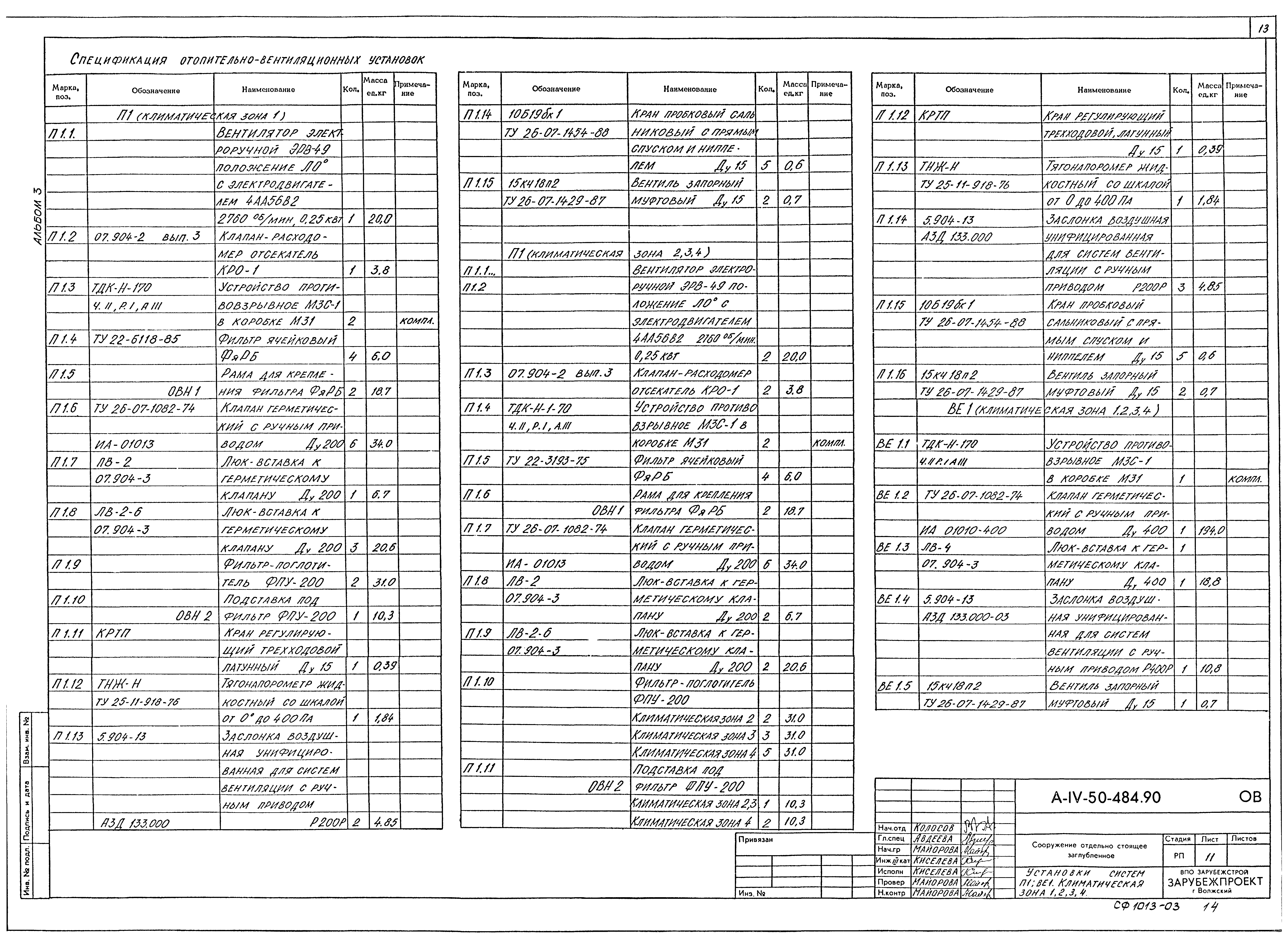 Типовой проект А-IV-50-484.90