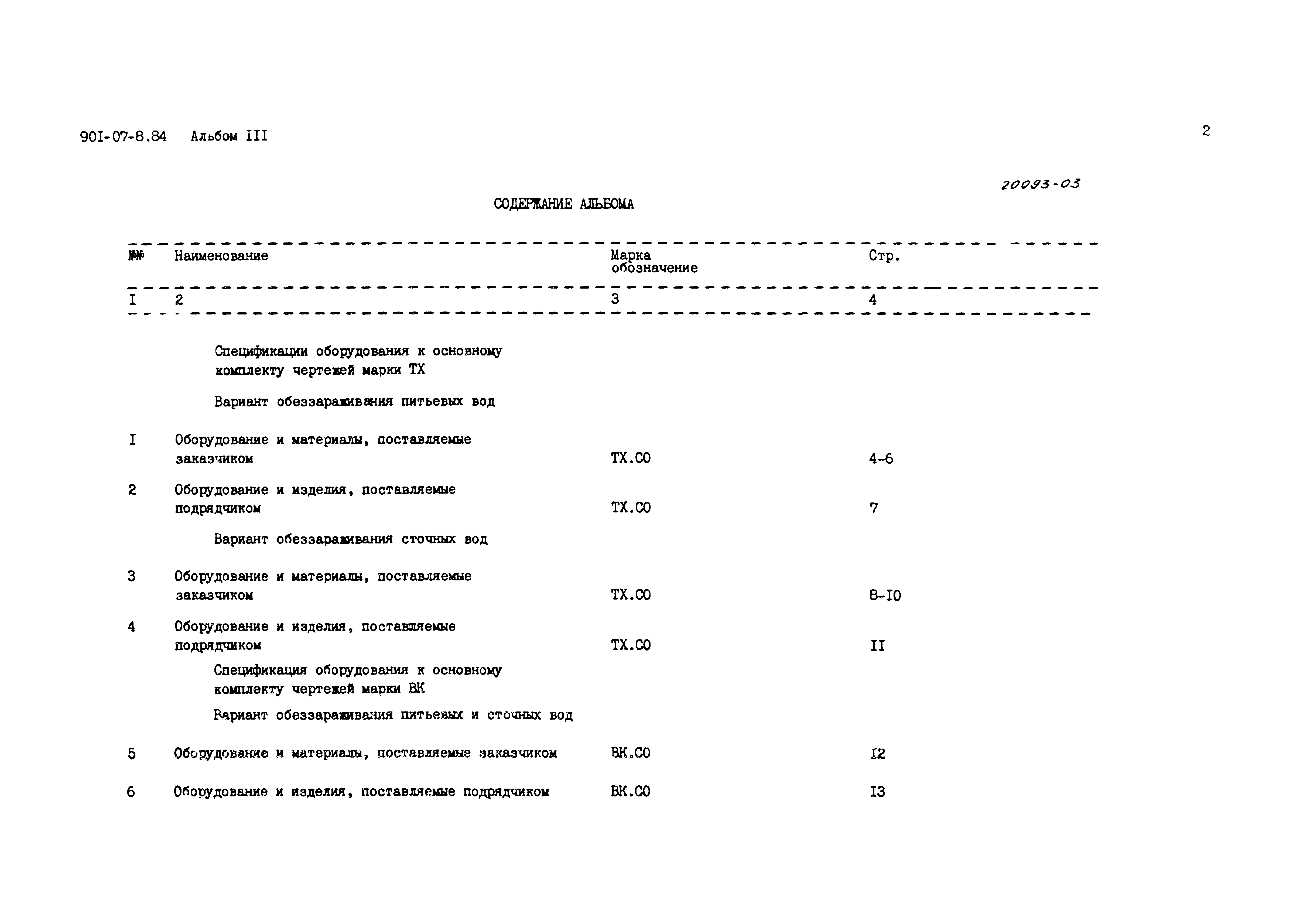 Типовые проектные решения 901-07-8.84