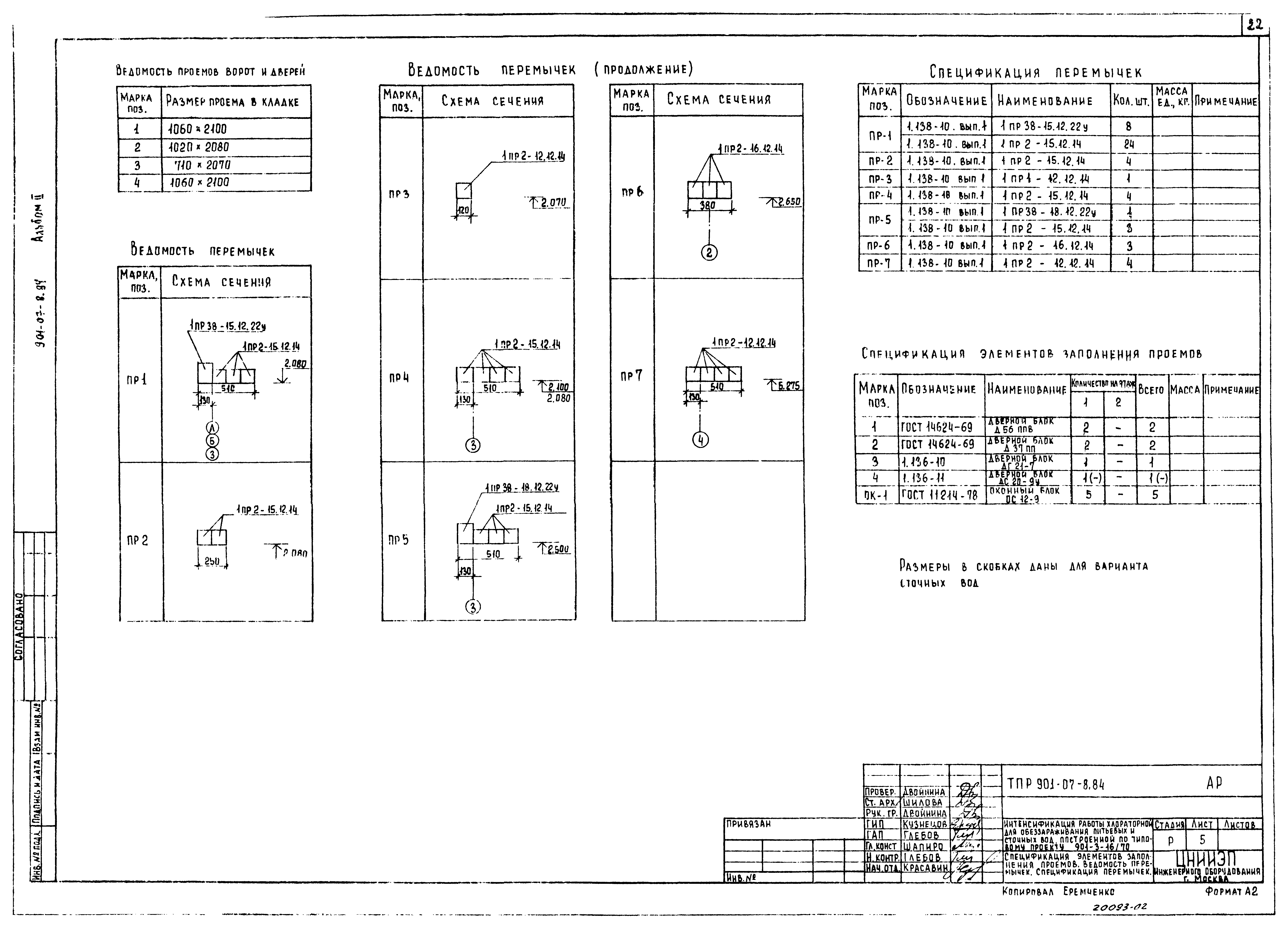 Типовые проектные решения 901-07-8.84