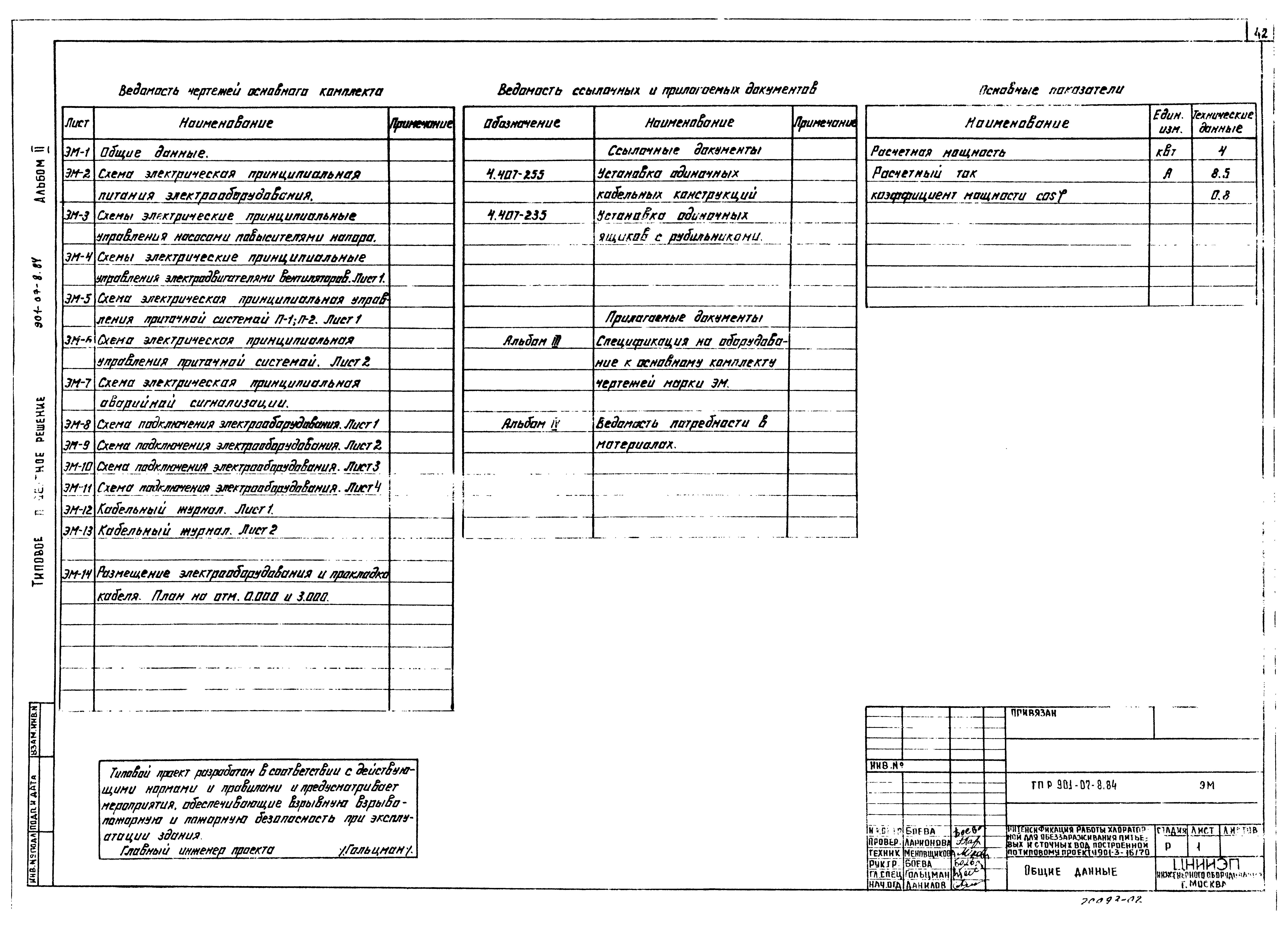 Типовые проектные решения 901-07-8.84