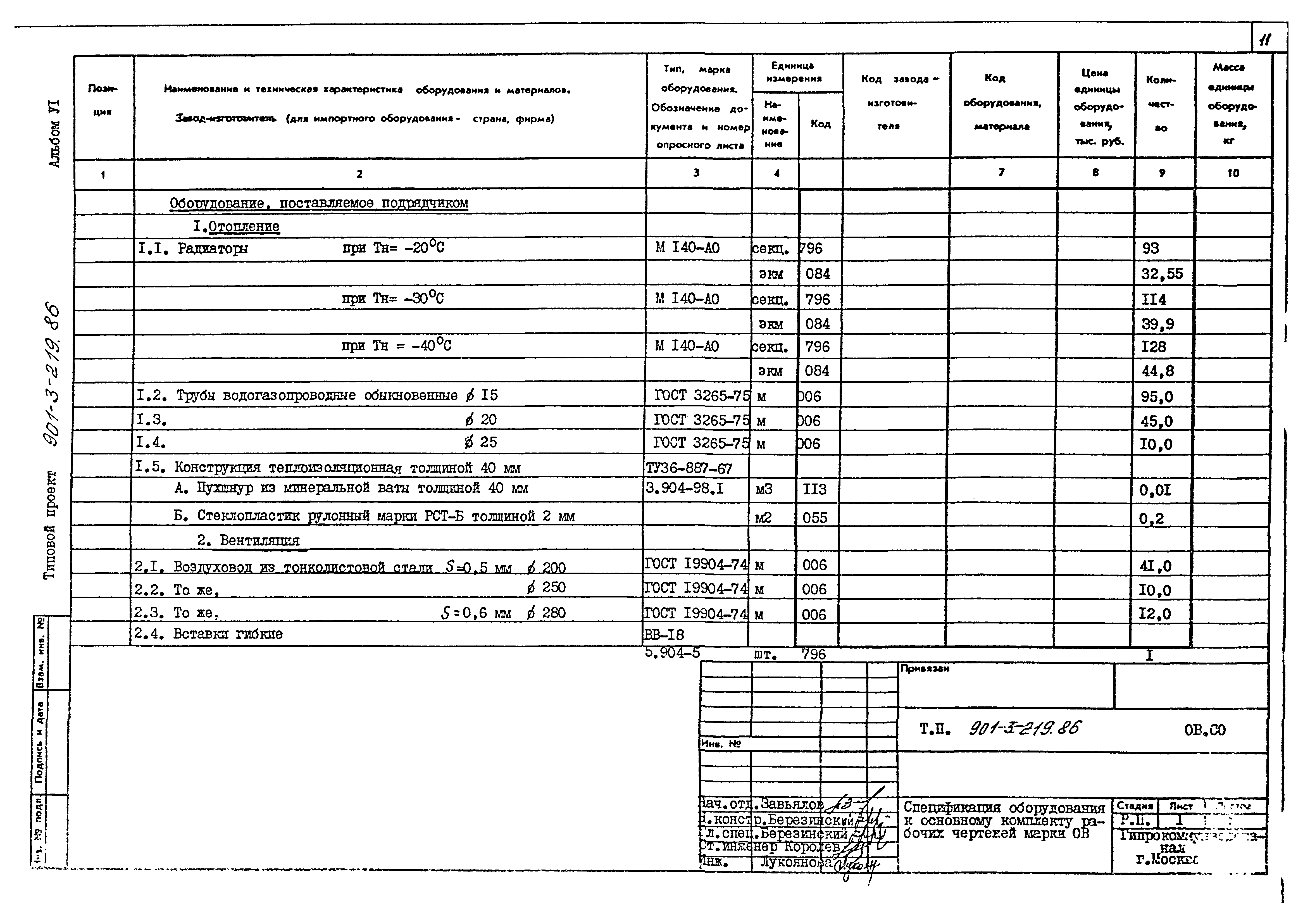 Типовой проект 901-3-219.86